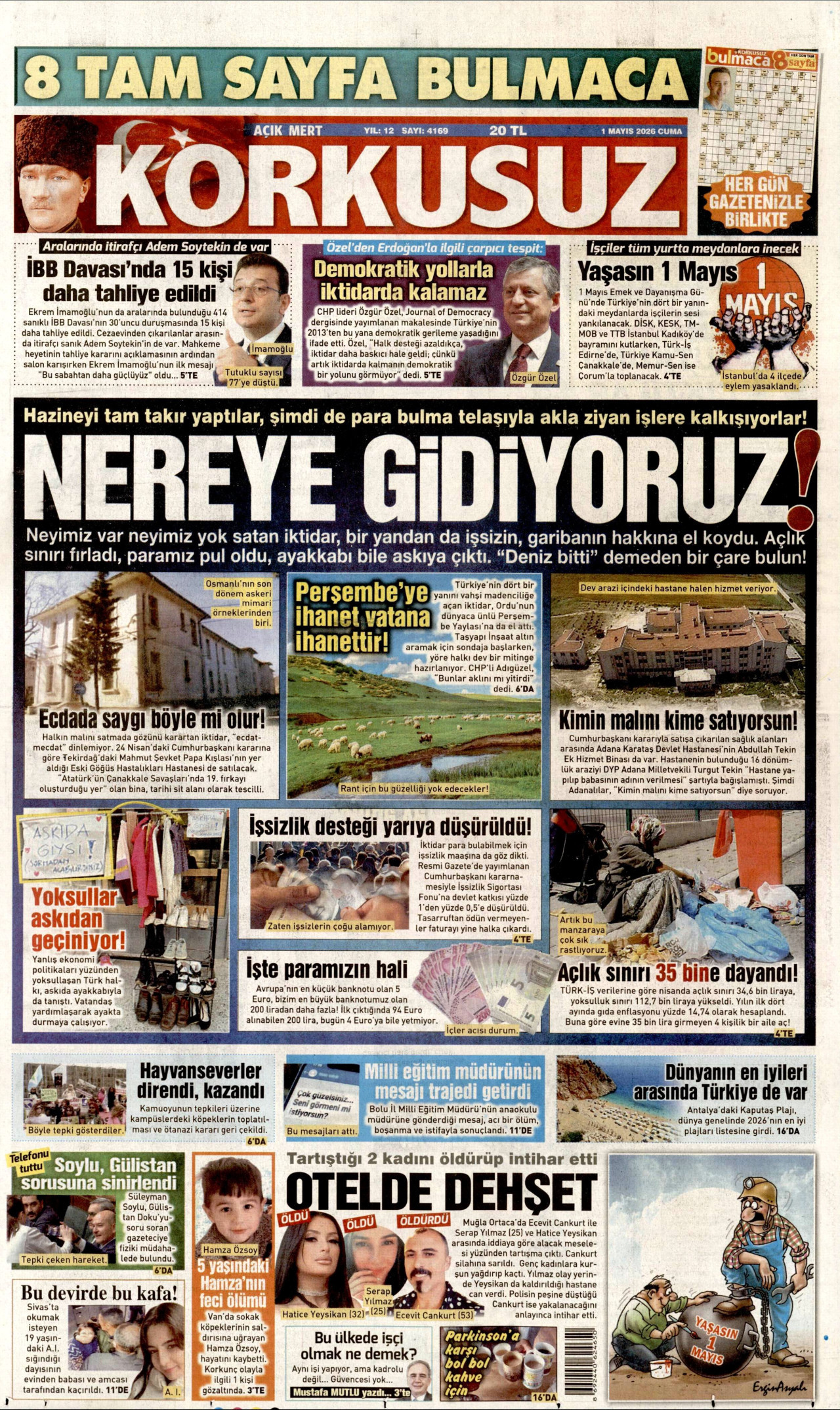 Korkusuz Gazetesi Manşeti - 01.05.2026