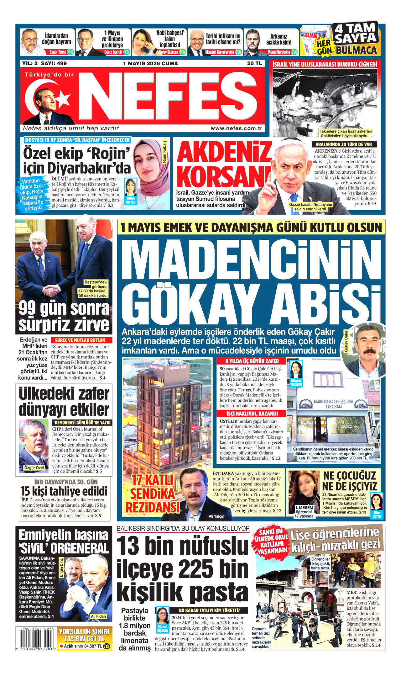 Nefes Gazetesi Manşeti - 01.05.2026