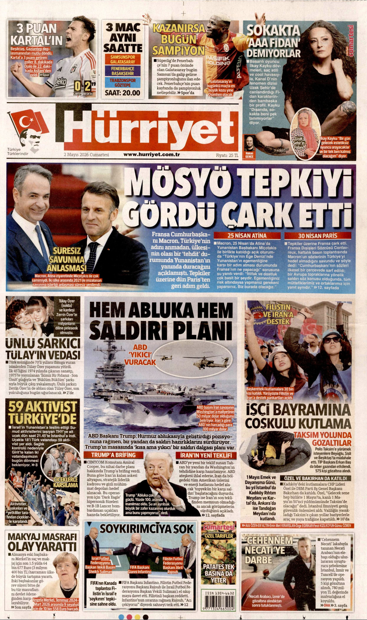 Hürriyet Gazetesi Manşeti - 02.05.2026