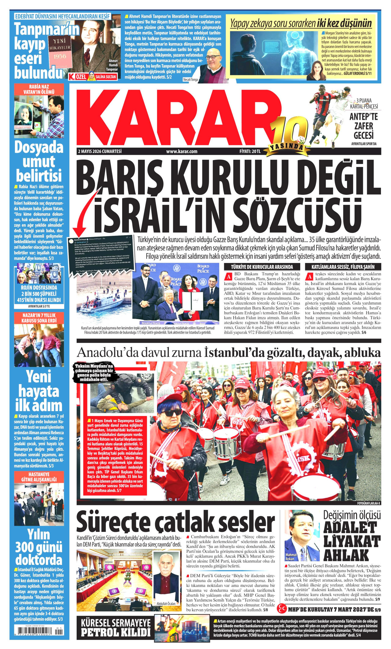 Karar Gazetesi Manşeti - 02.05.2026