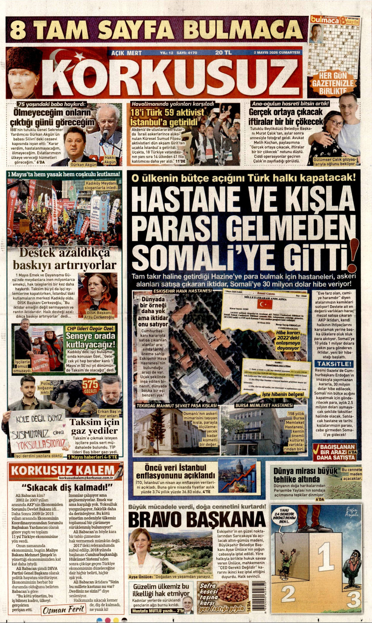 Korkusuz Gazetesi Manşeti - 02.05.2026