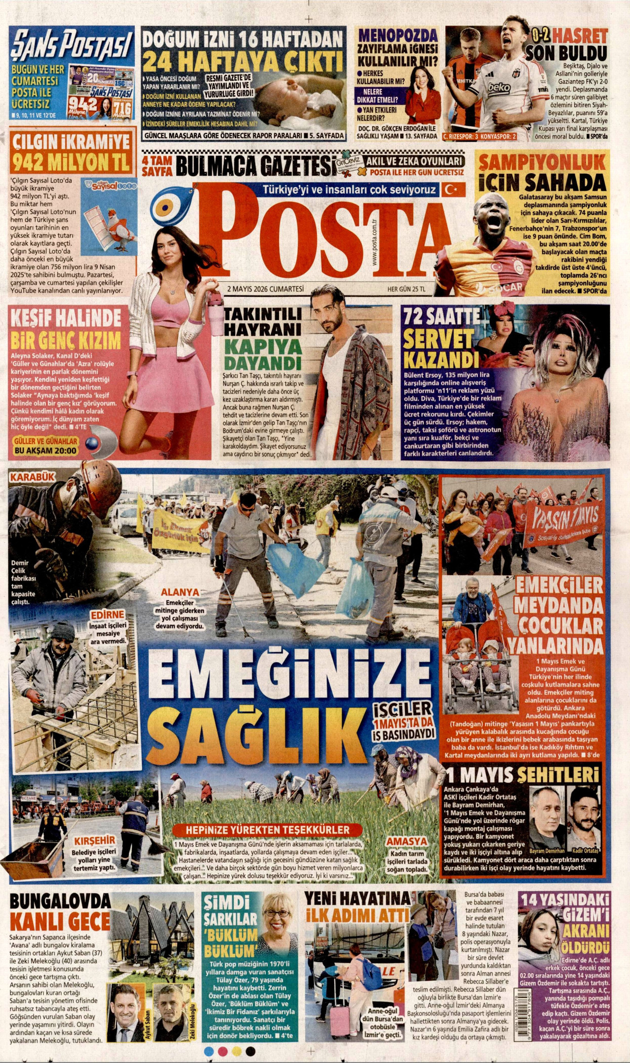 Posta Gazetesi Manşeti - 02.05.2026