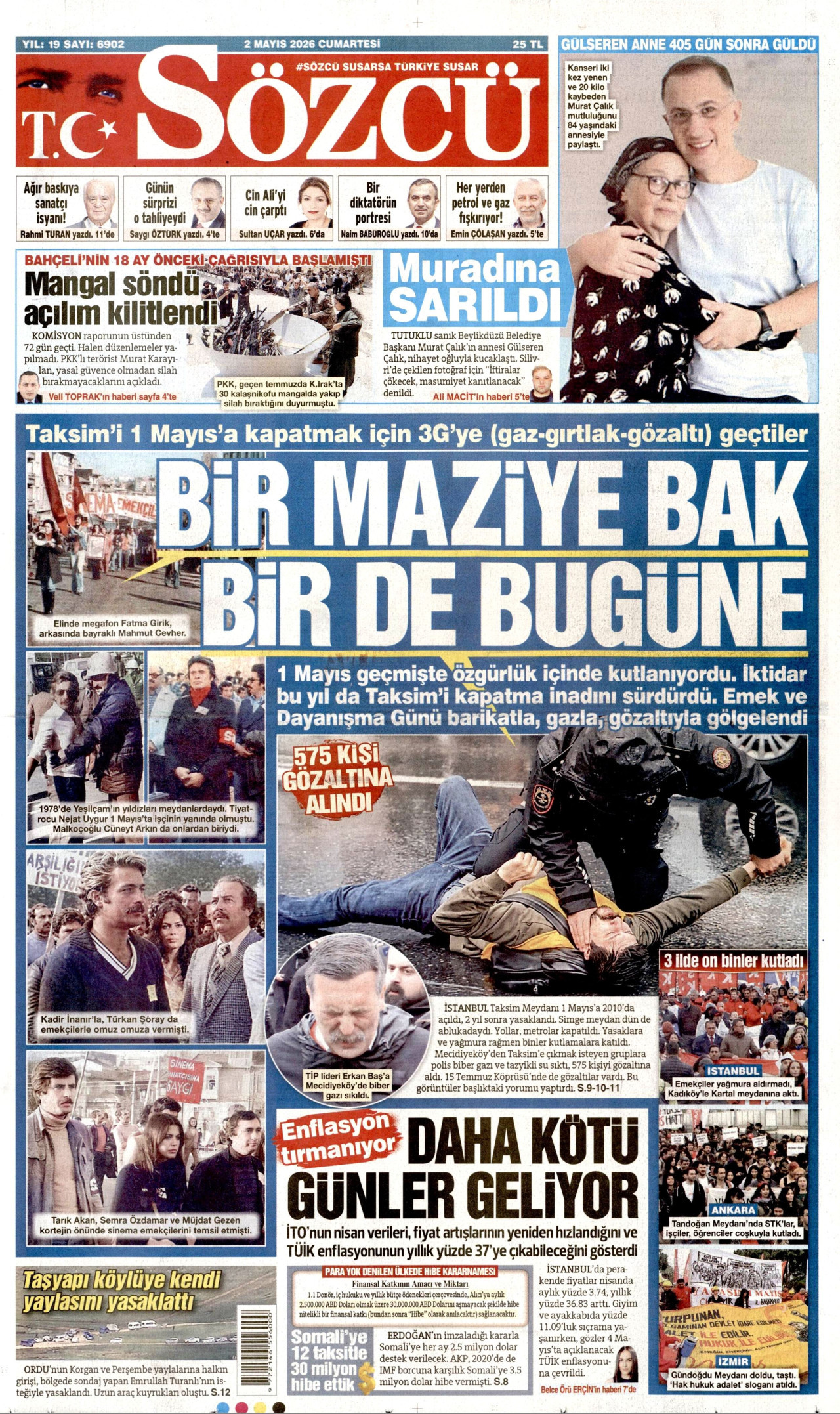 Sözcü Gazetesi Manşeti - 02.05.2026