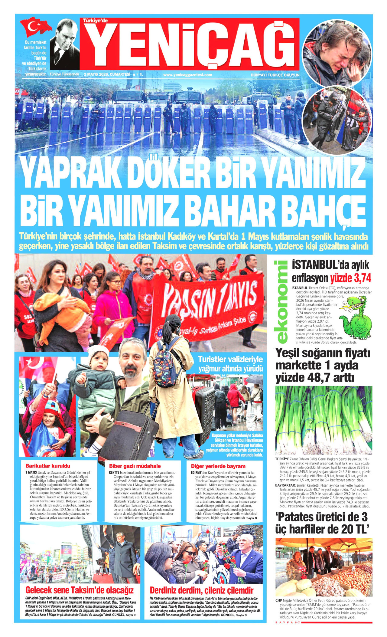 Yeniçağ Gazetesi Manşeti - 02.05.2026