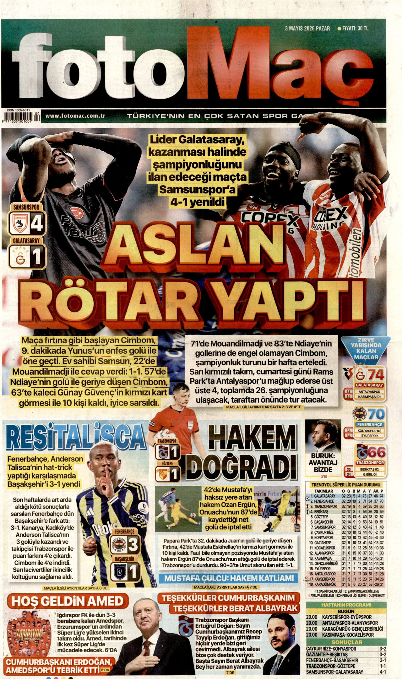 Fotomaç Manşet