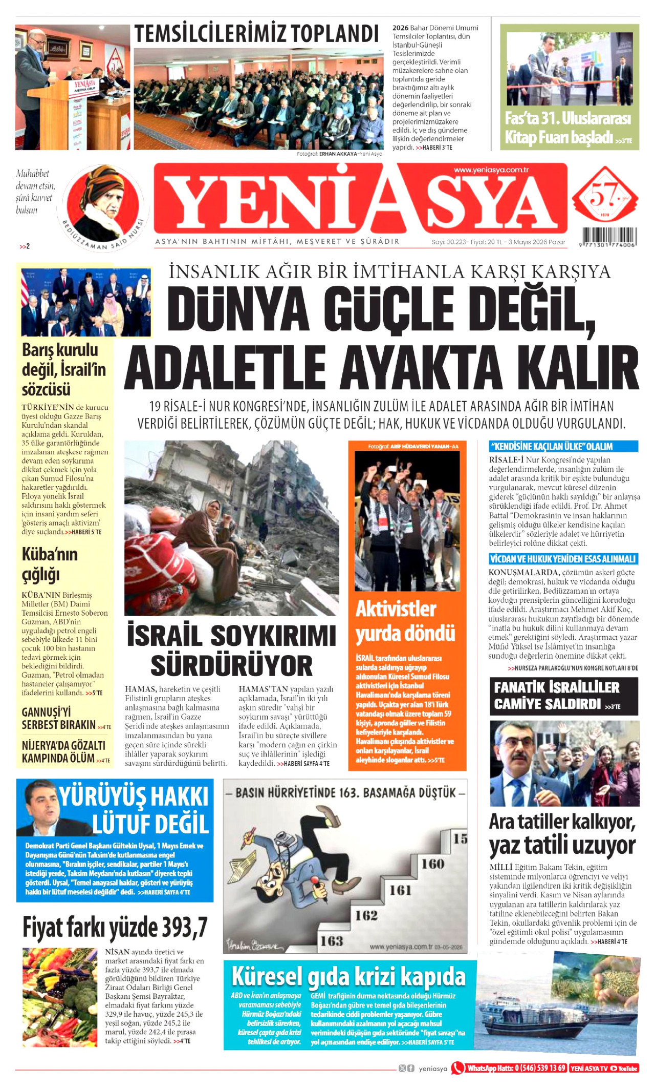 Yeni Asya Gazetesi Manşeti - 03.05.2026