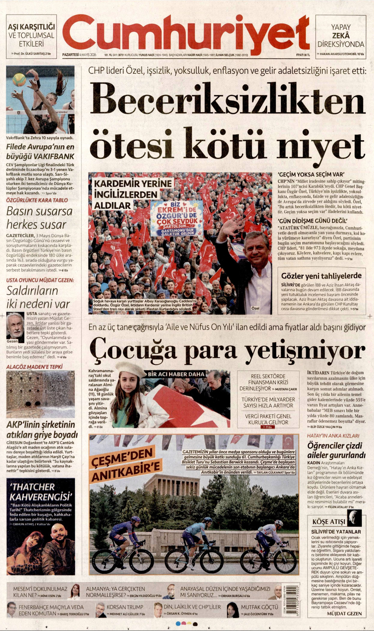 Cumhuriyet Manşet