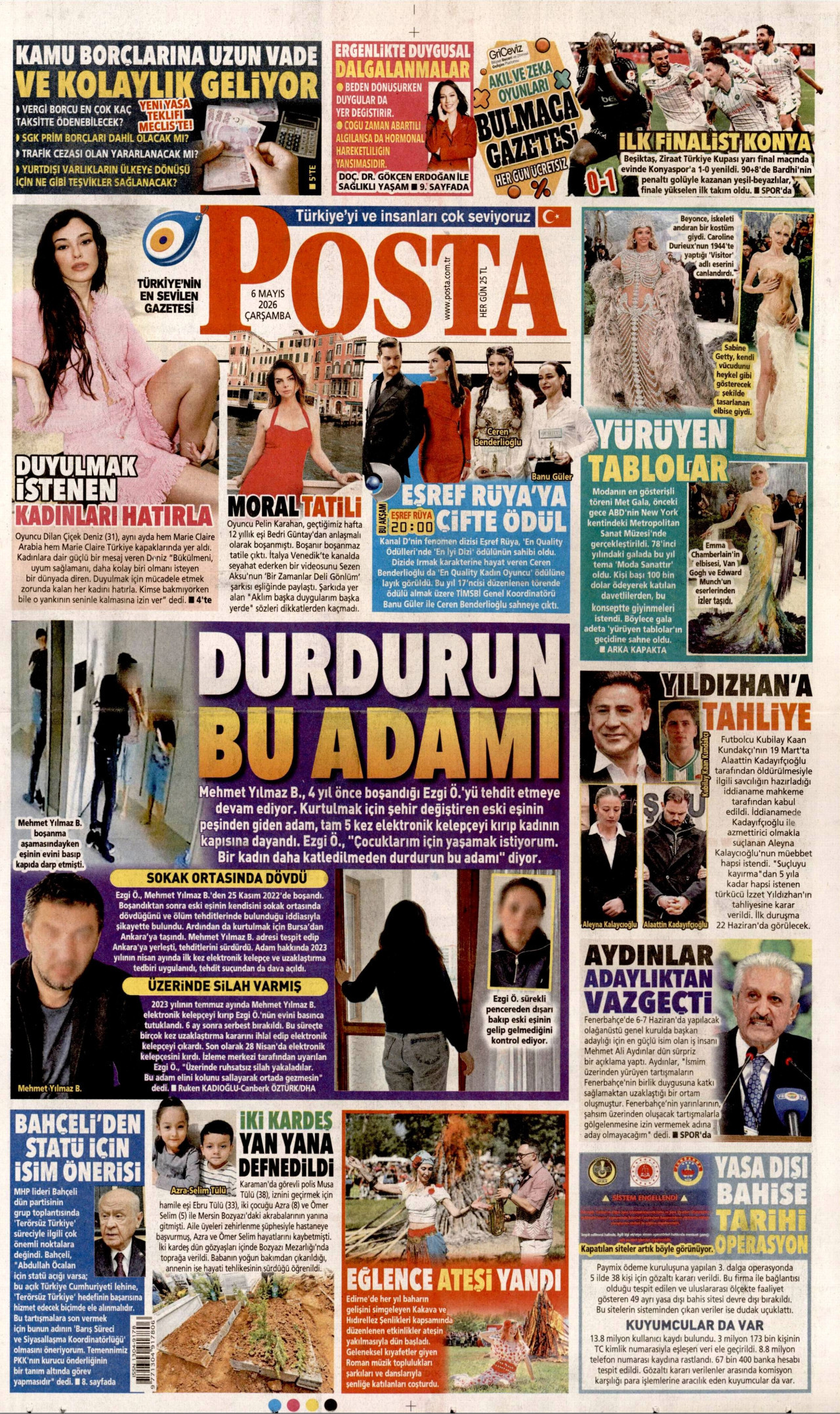 Posta Gazetesi Manşeti - 11 Mayıs 2026 Birinci Sayfa