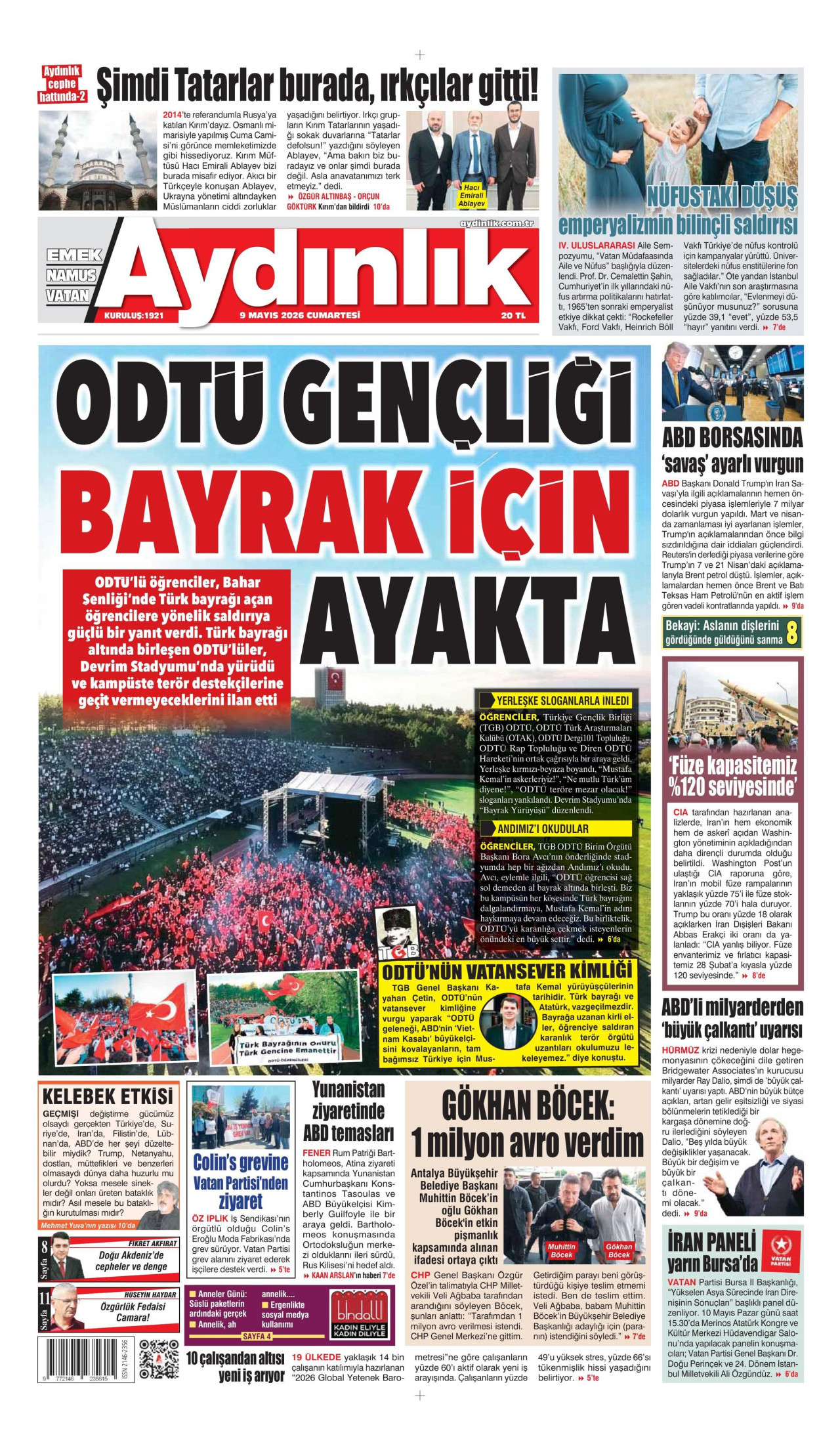 Aydınlık Gazetesi Manşet
