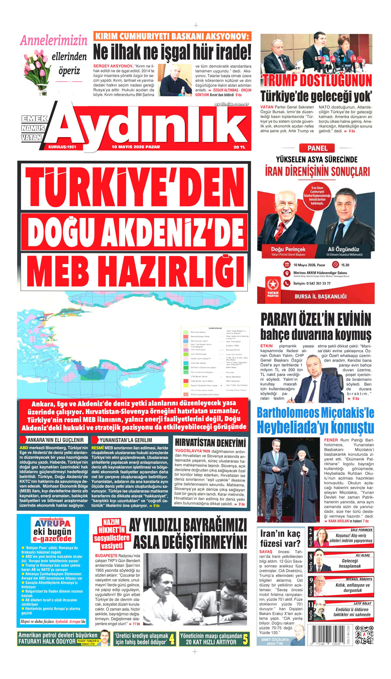 Aydınlık Gazetesi Manşet