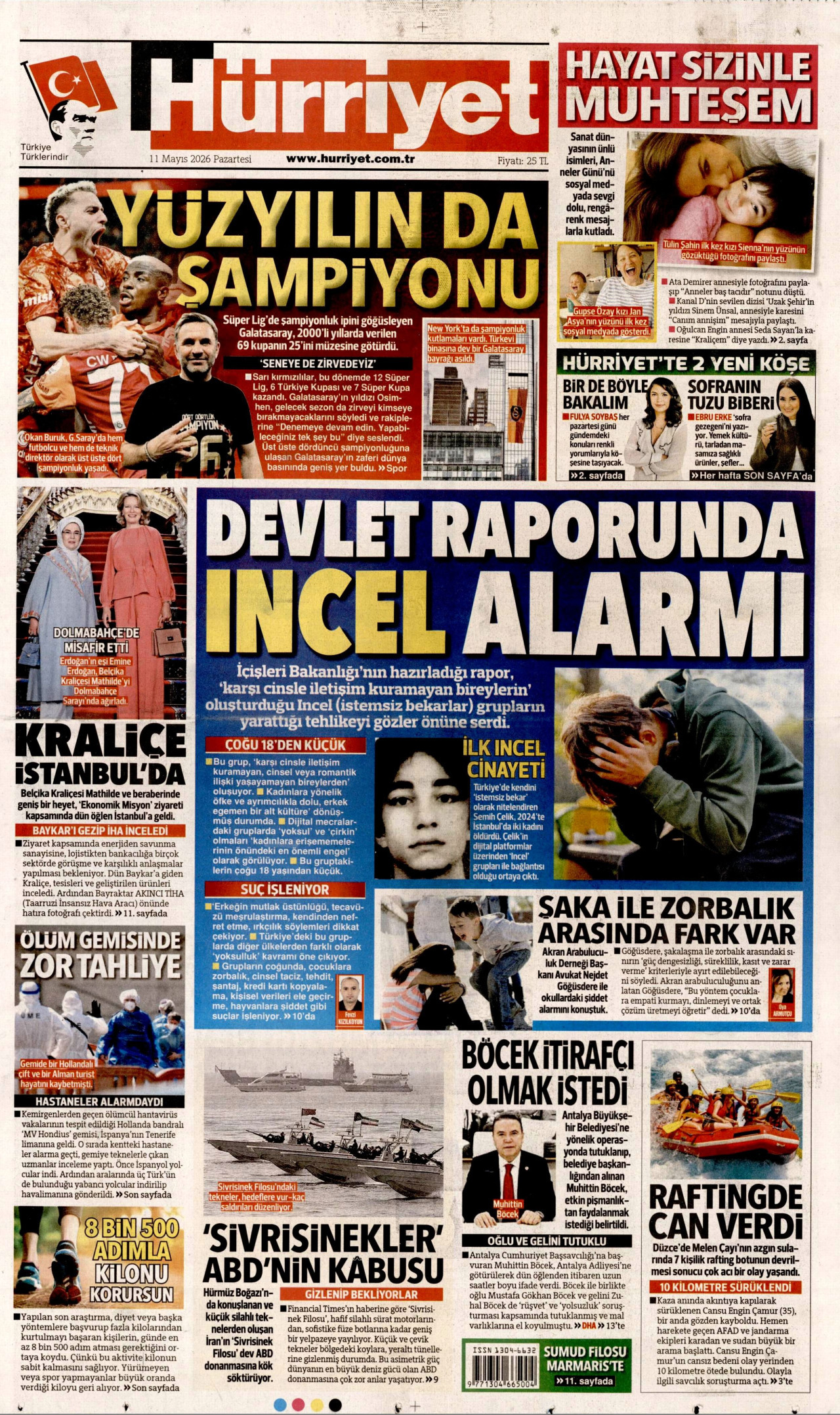Hürriyet Gazetesi Manşeti - 11.05.2026