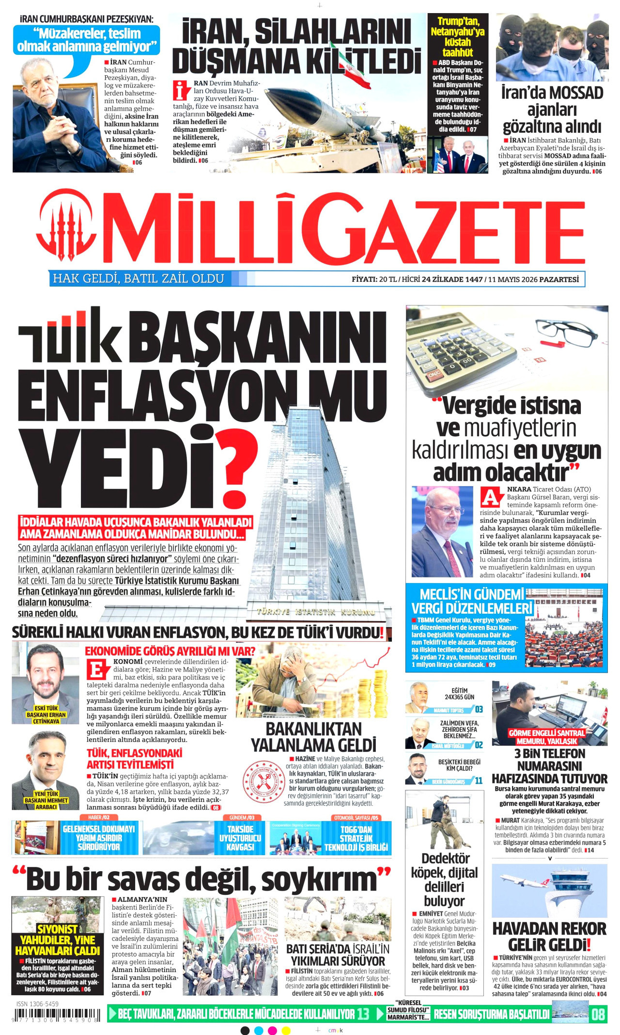 Milli Gazete Gazetesi Manşeti - 11.05.2026