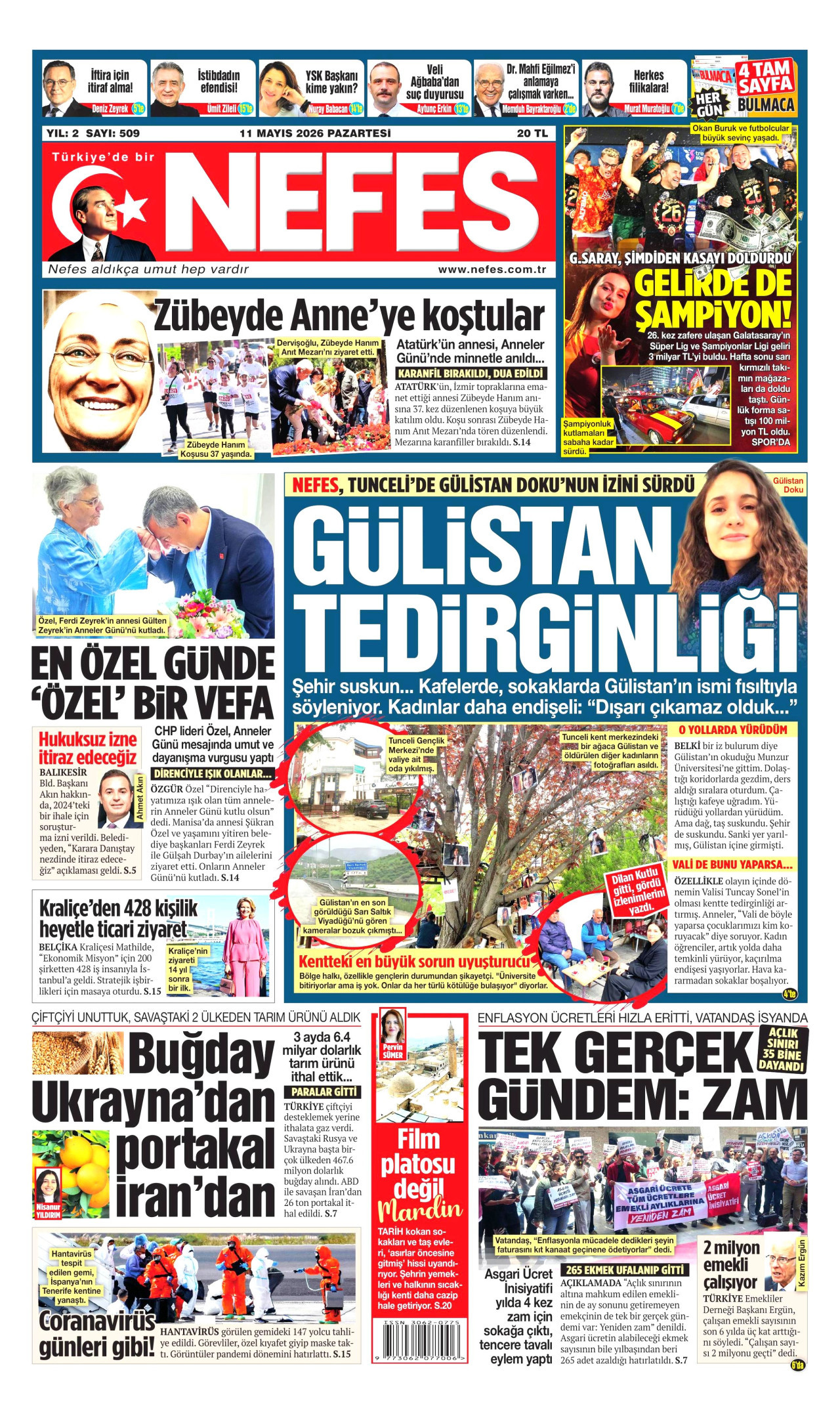Nefes Gazetesi Manşeti - 11.05.2026