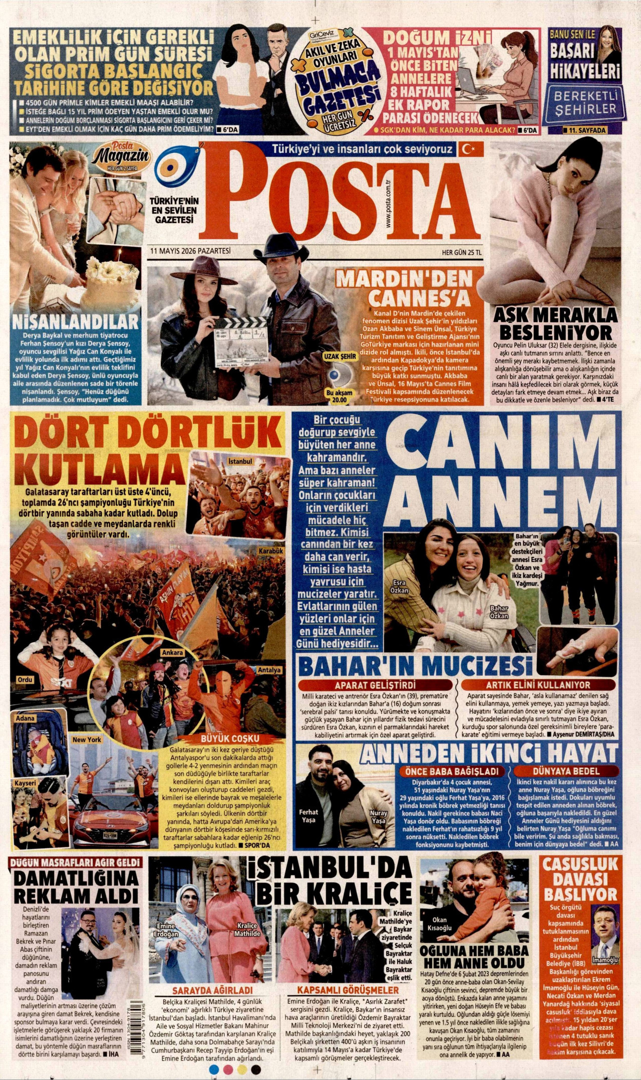 Posta Gazetesi Manşeti - 11.05.2026