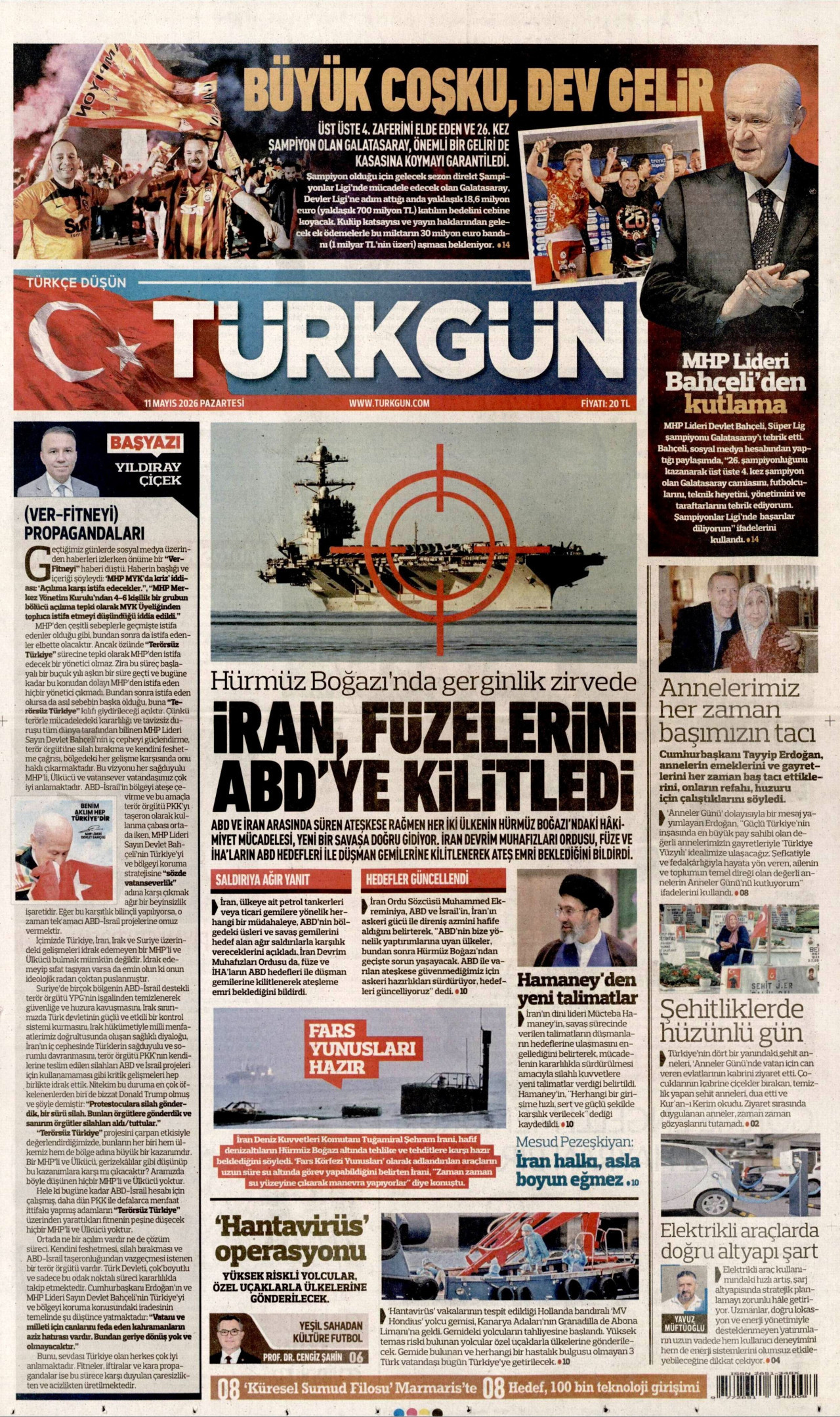Türkgün Gazetesi Manşeti - 11.05.2026