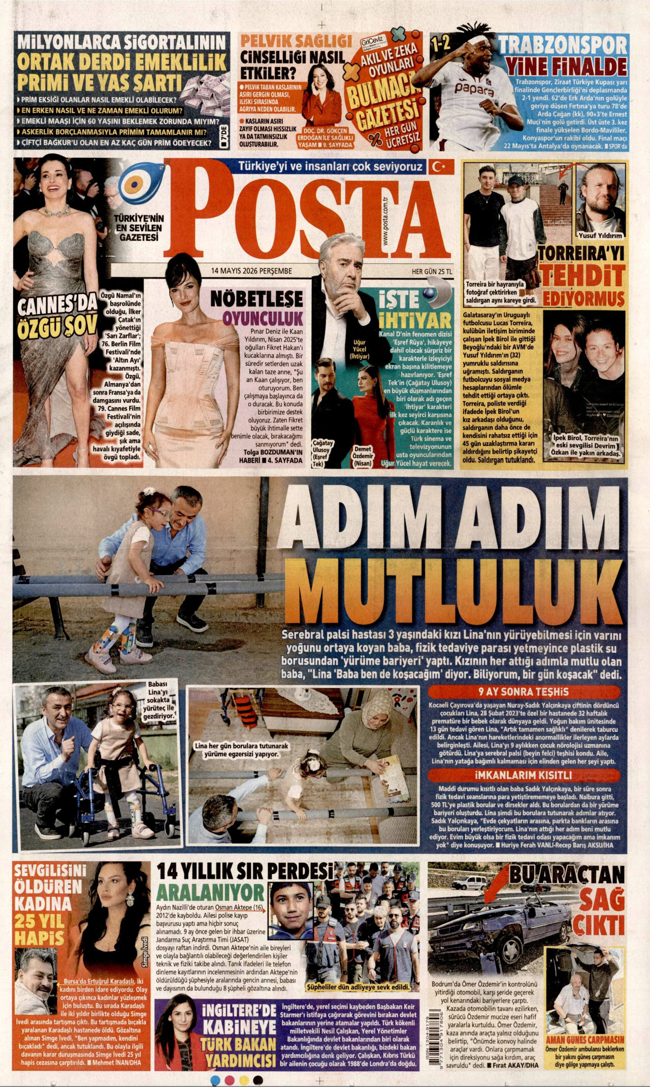 Posta Gazetesi Manşeti - 14.05.2026