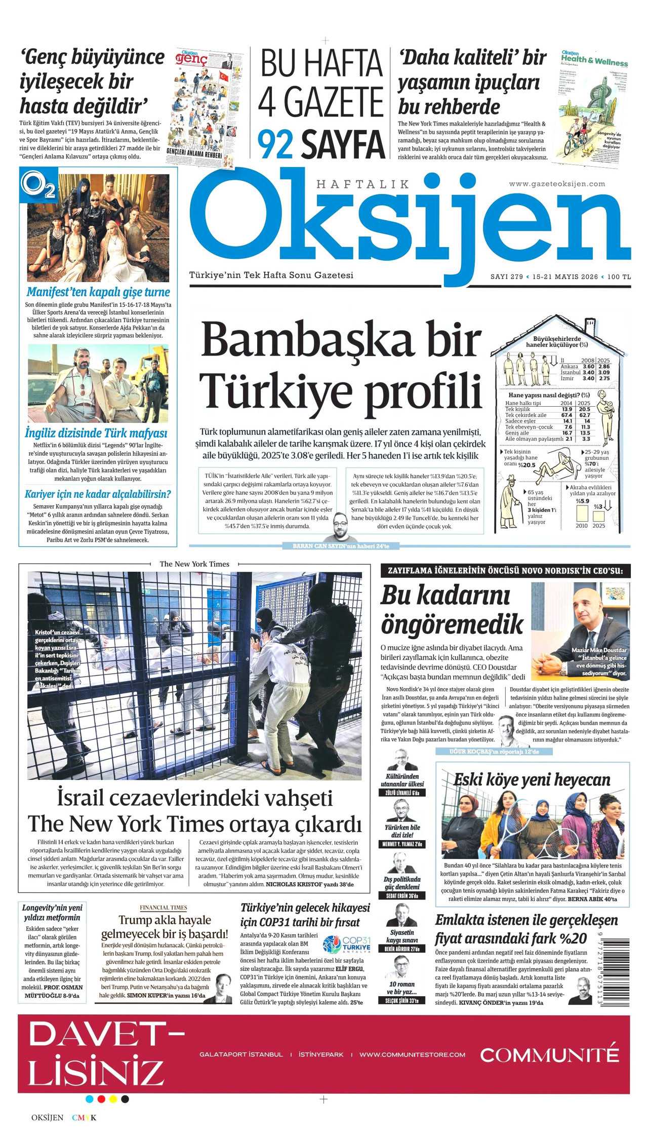 Oksijen Gazetesi Manşeti - 15.05.2026