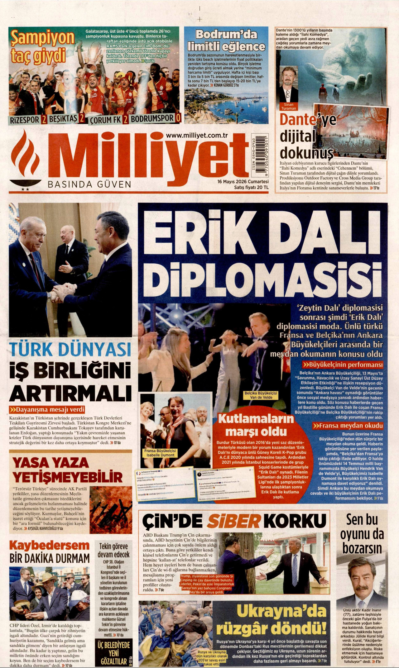 Milliyet Gazetesi Manşeti - 16.05.2026