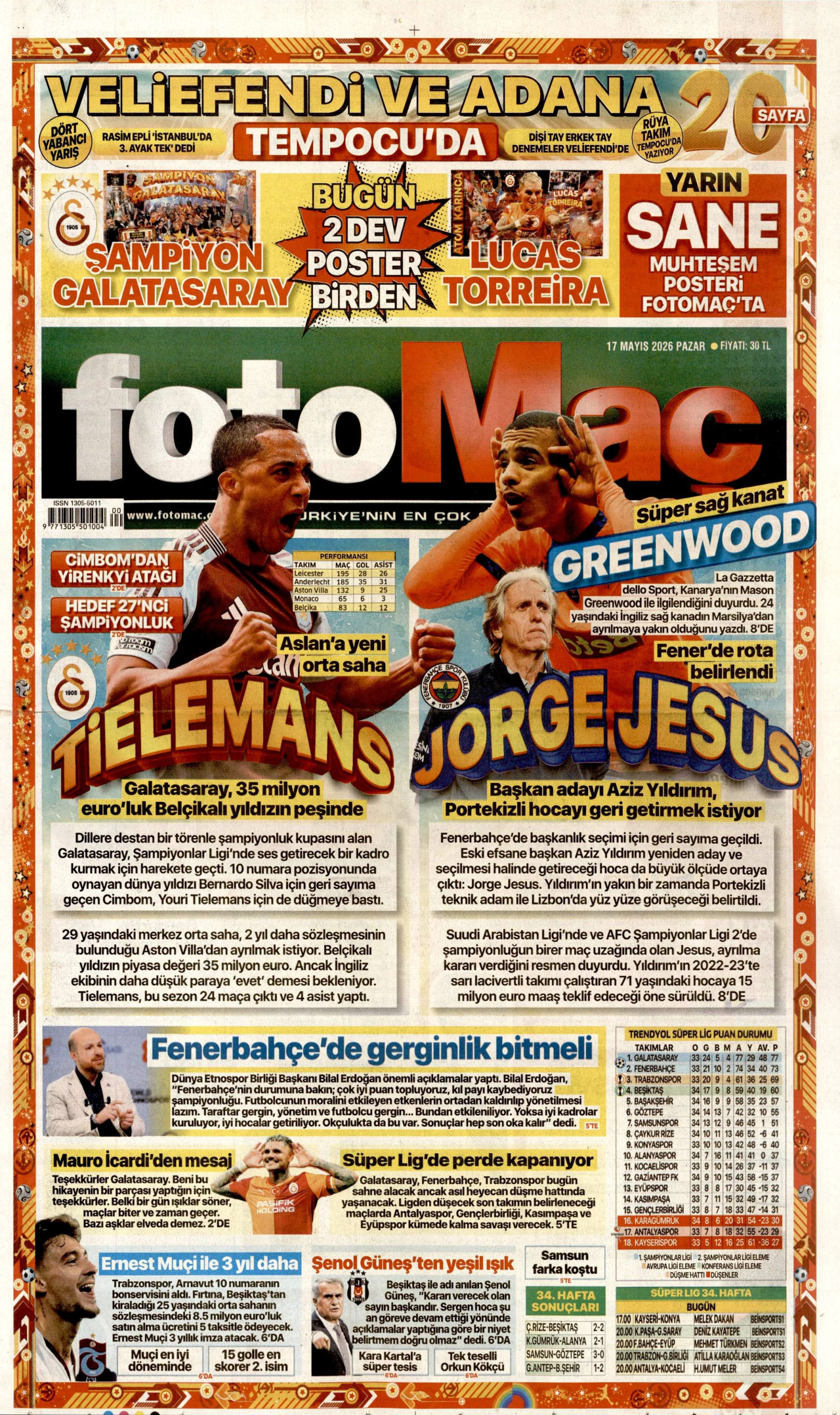 Fotomaç Manşet