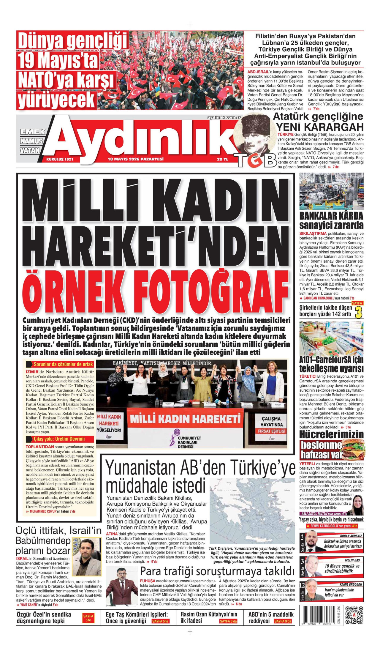 Aydınlık Gazetesi Manşet