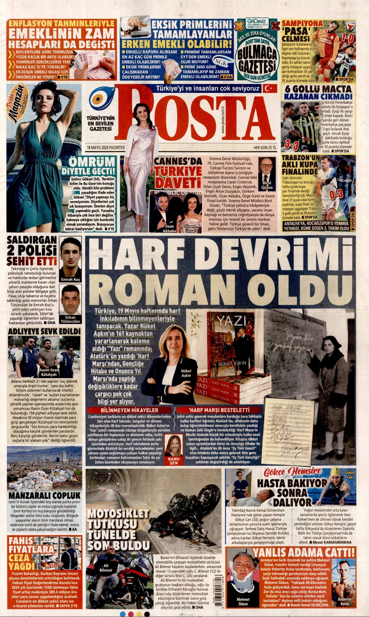 Posta Gazetesi Manşeti - 18 Mayıs 2026 Birinci Sayfa