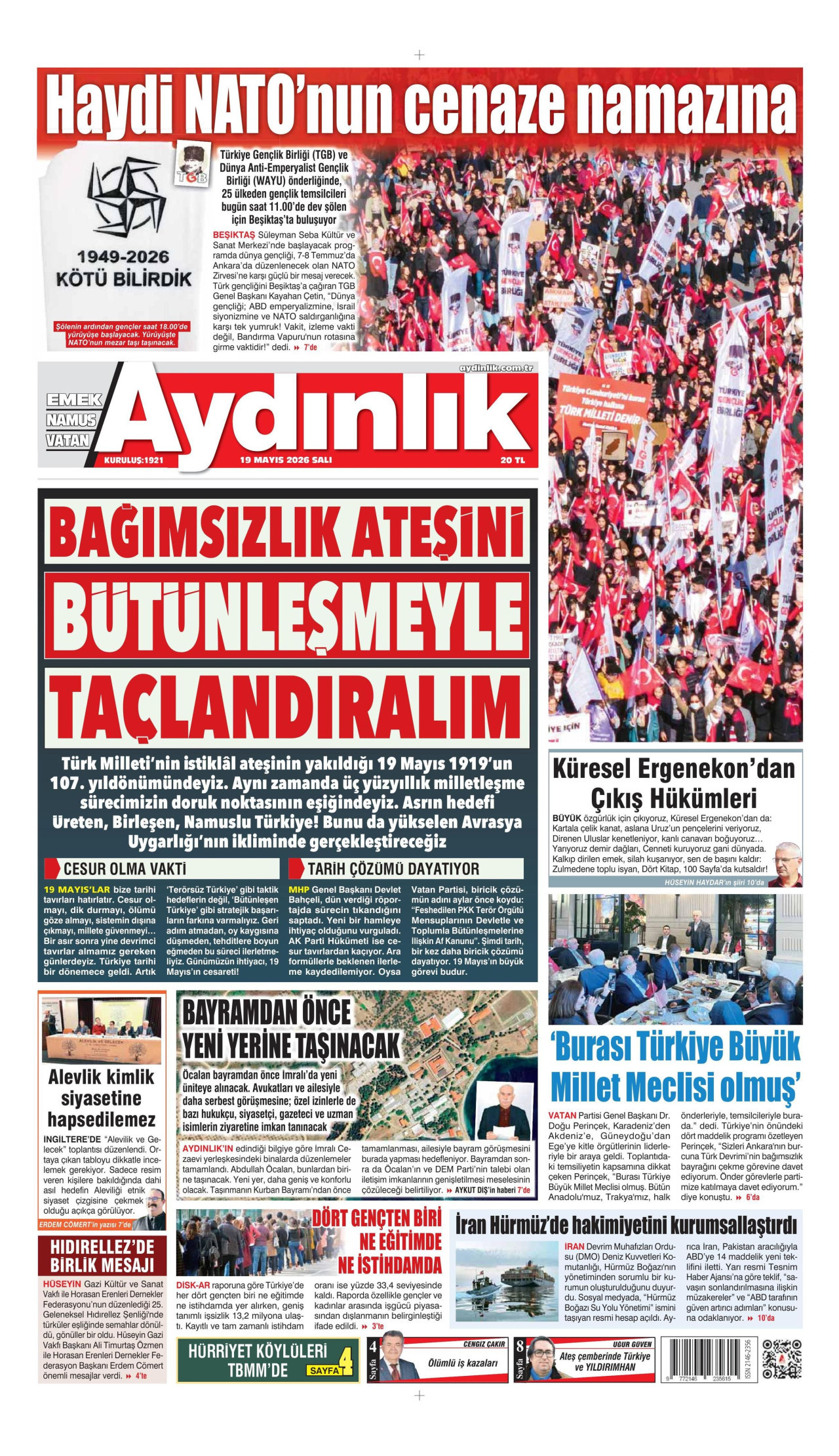 Aydınlık Gazetesi Manşet