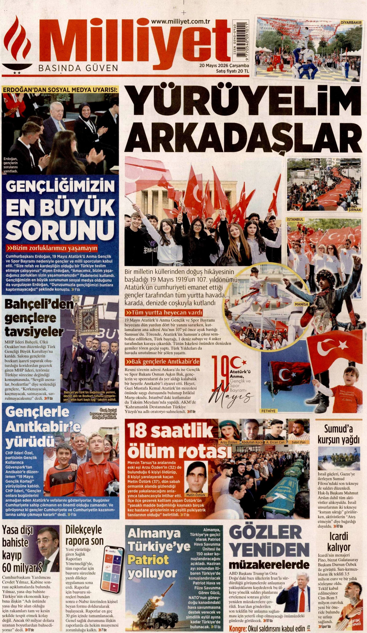 Milliyet Gazetesi Manşeti - 20.05.2026