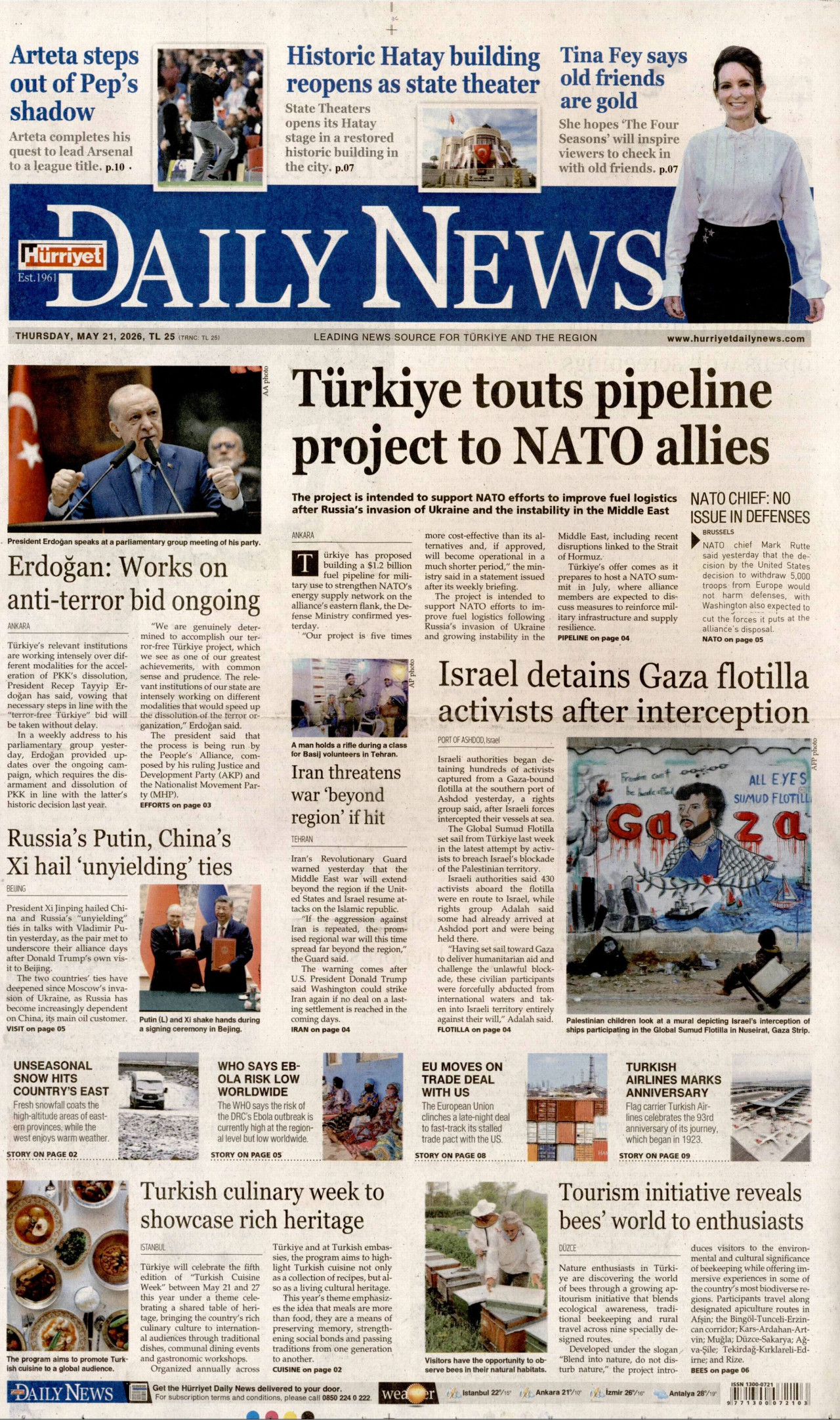 Hürriyet Daily News Manşet