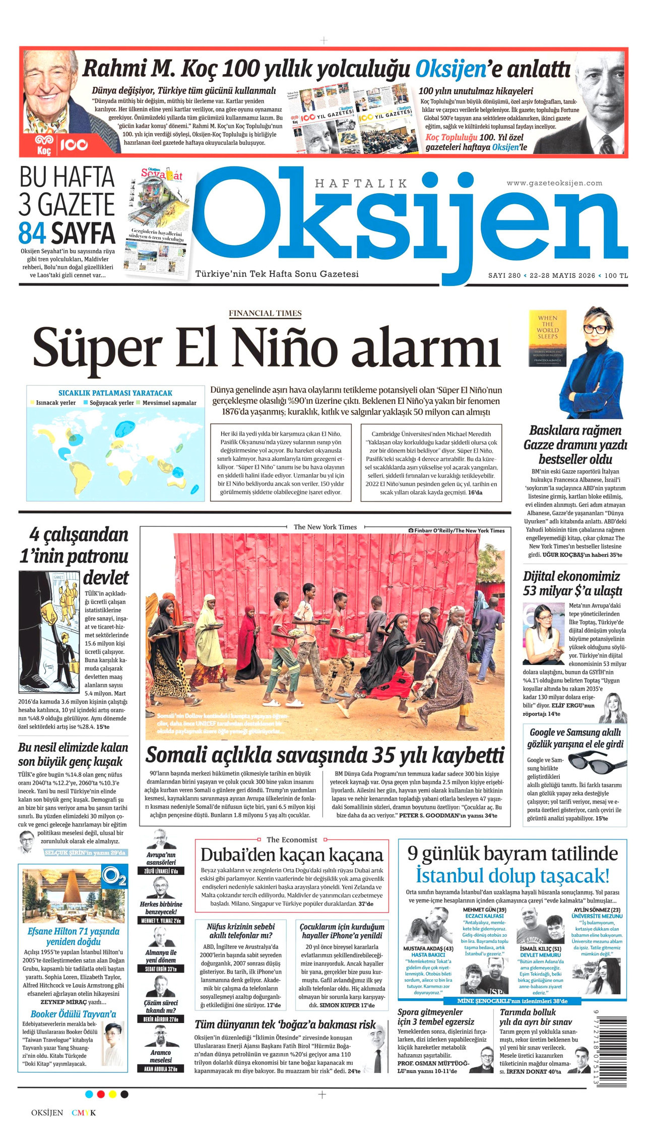 Oksijen Gazetesi Manşeti - 22.05.2026