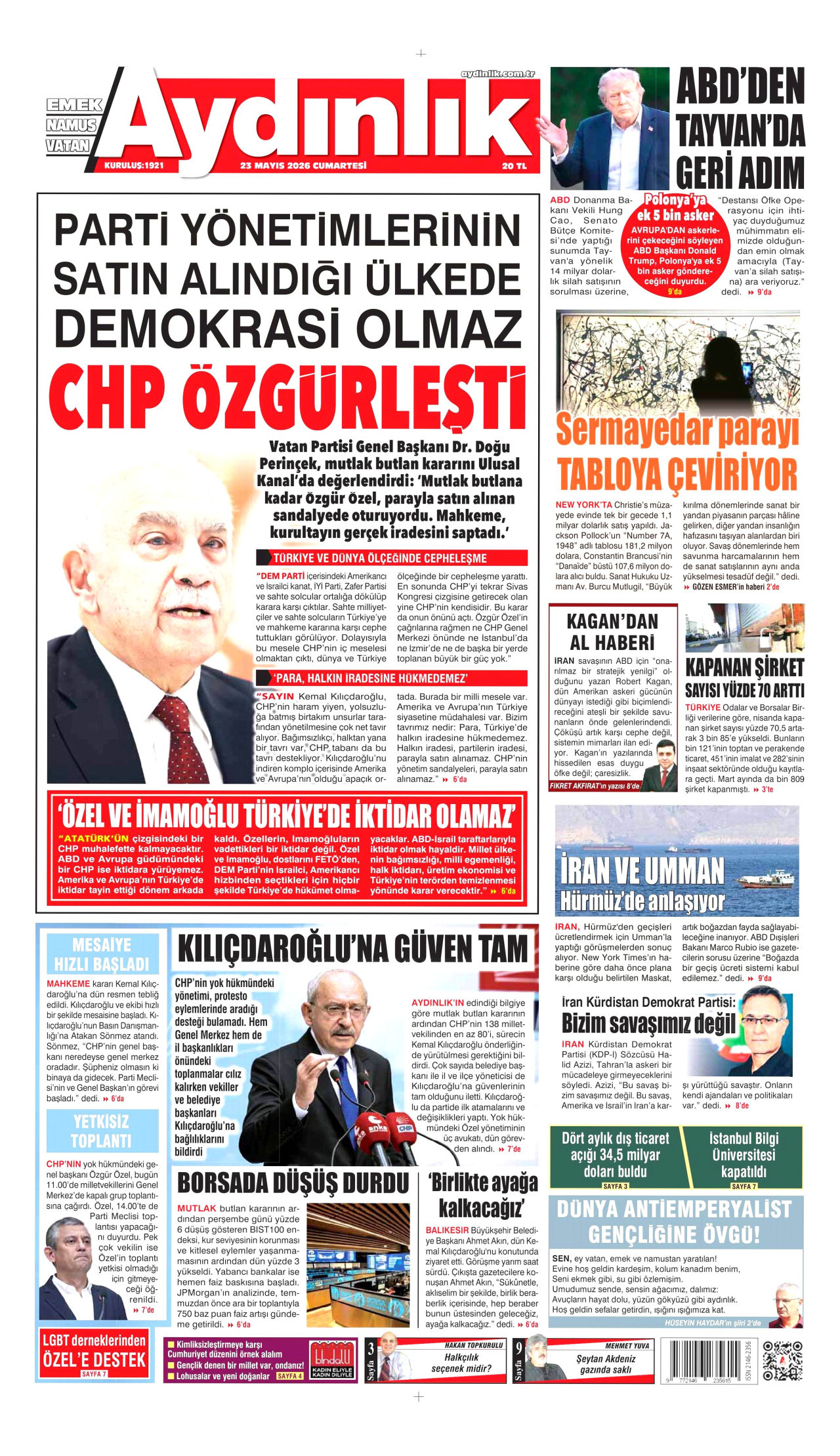 Aydınlık Gazetesi Manşet