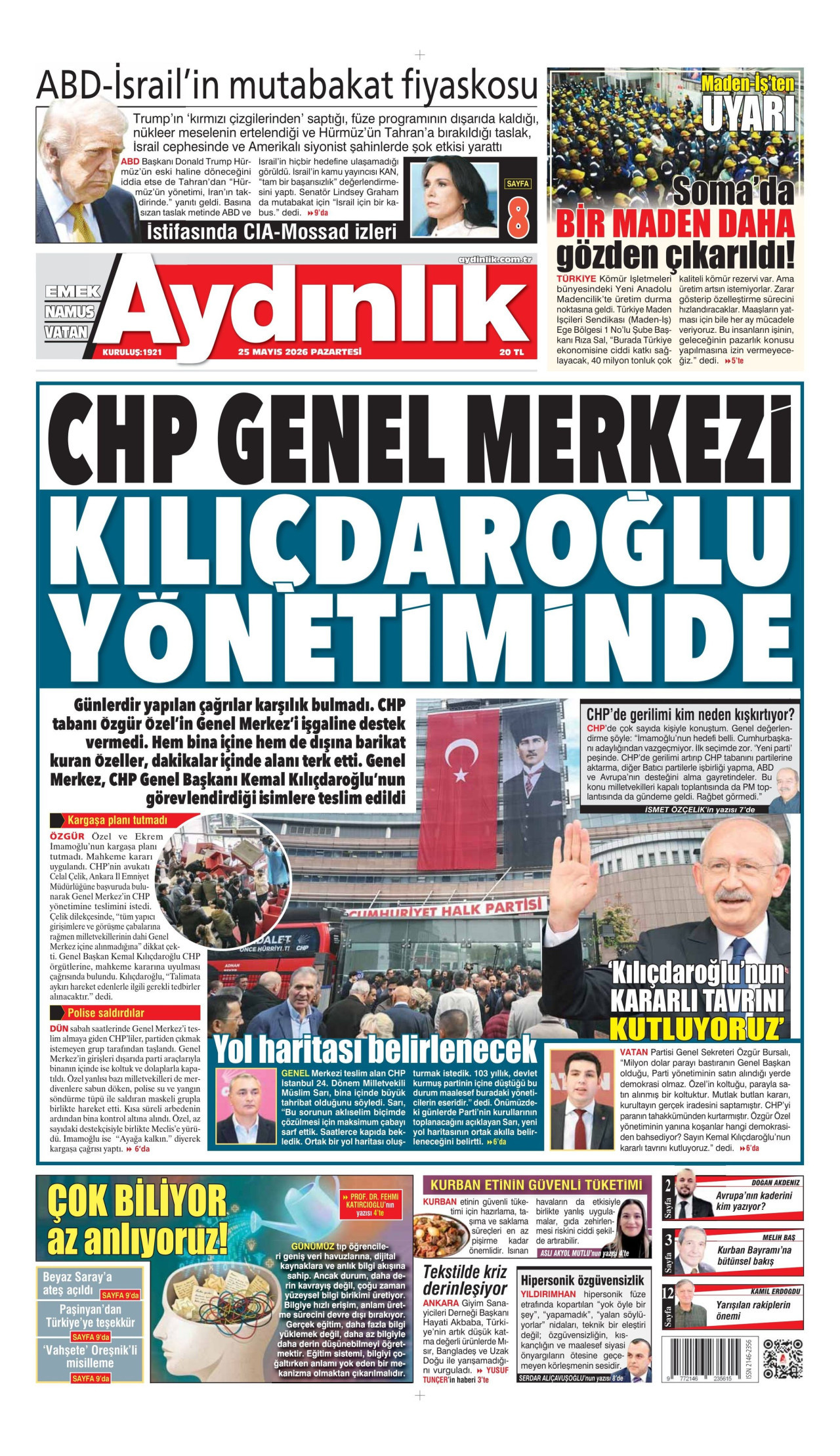Aydınlık Gazetesi Manşet