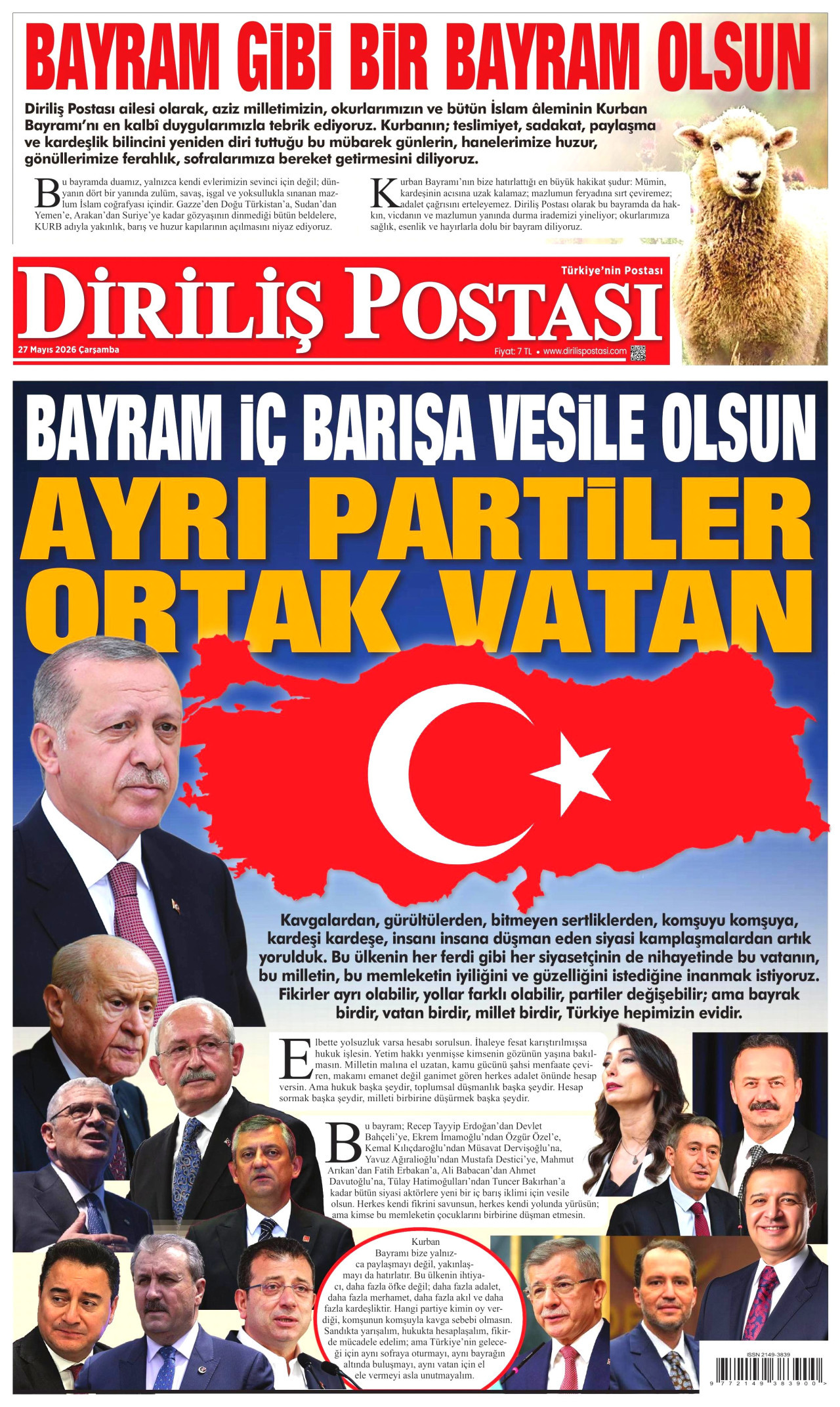 Diriliş Postası Manşet