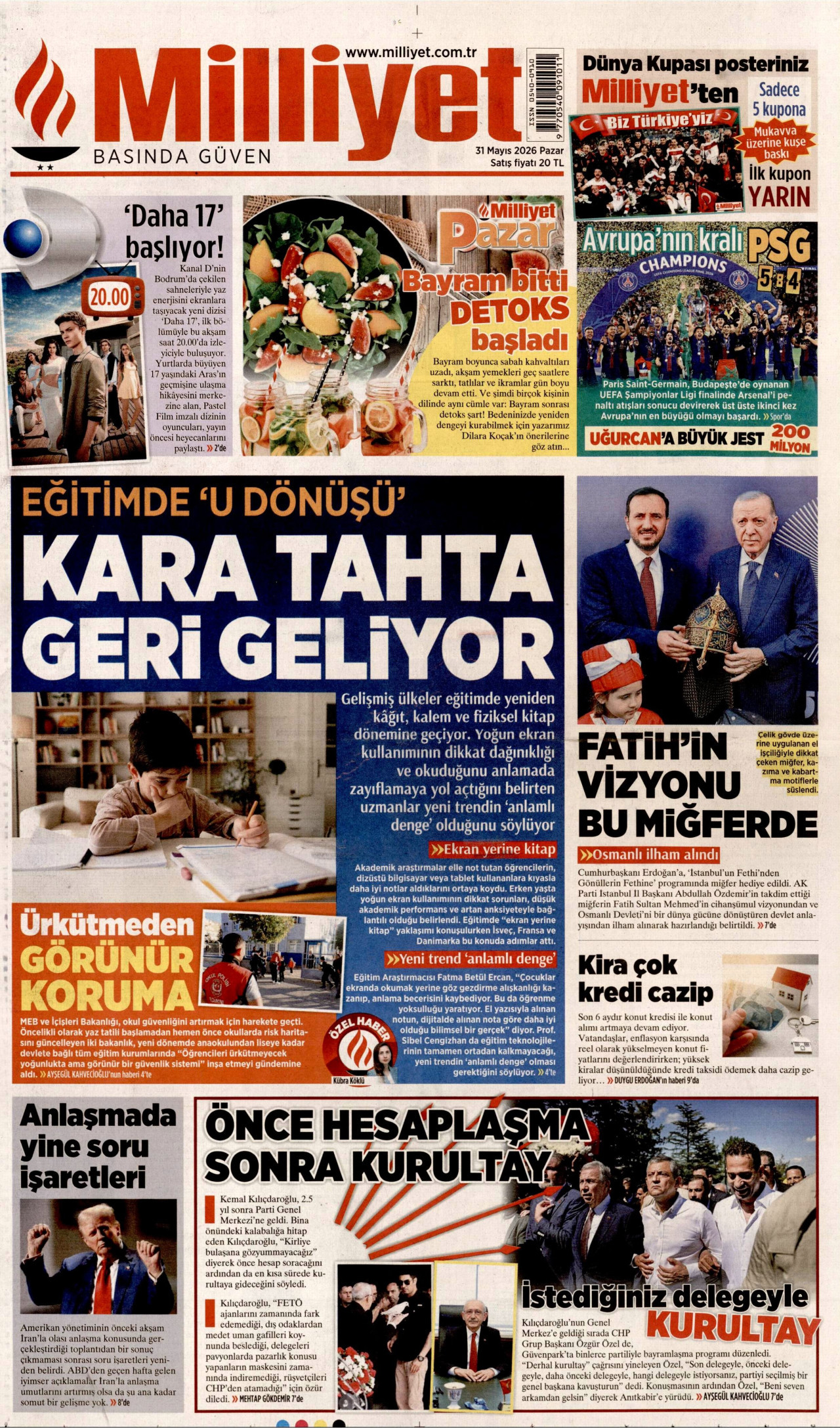 Milliyet Gazetesi Manşeti