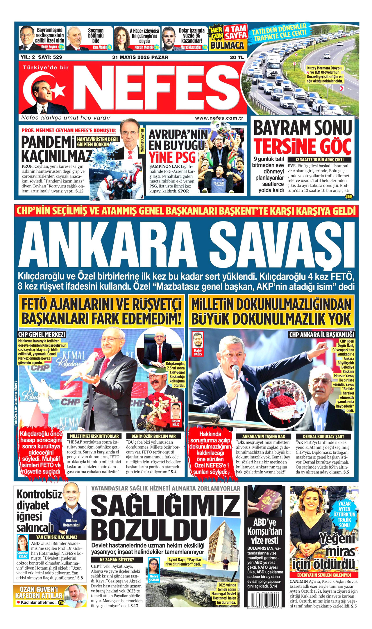 Nefes Gazetesi Manşeti