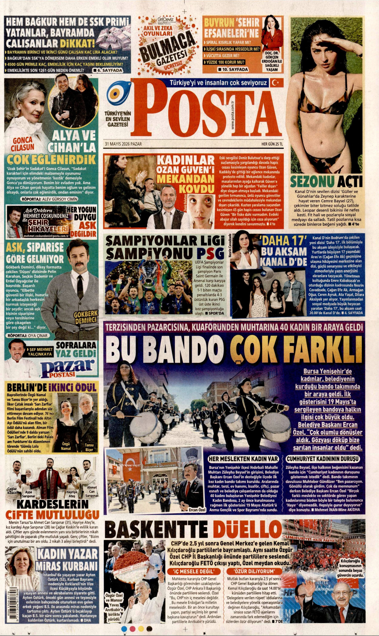 Posta Gazetesi Manşeti