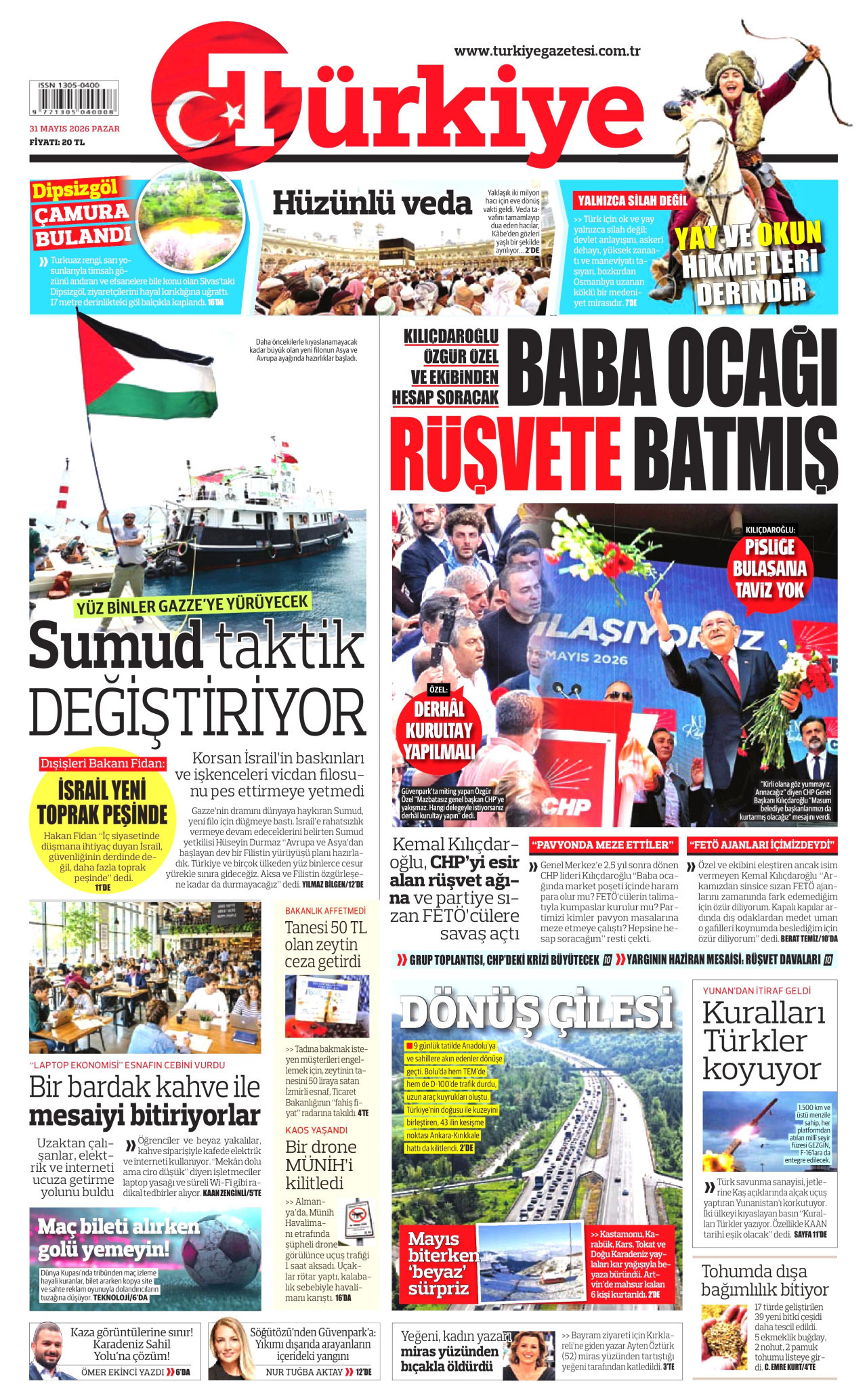 Türkiye Gazetesi Gazetesi Manşeti