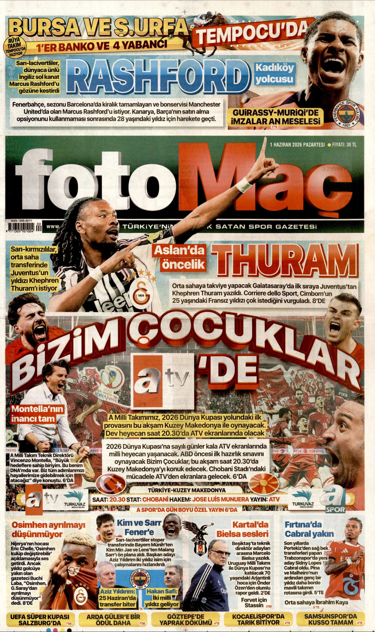 Fotomaç Gazetesi Manşeti