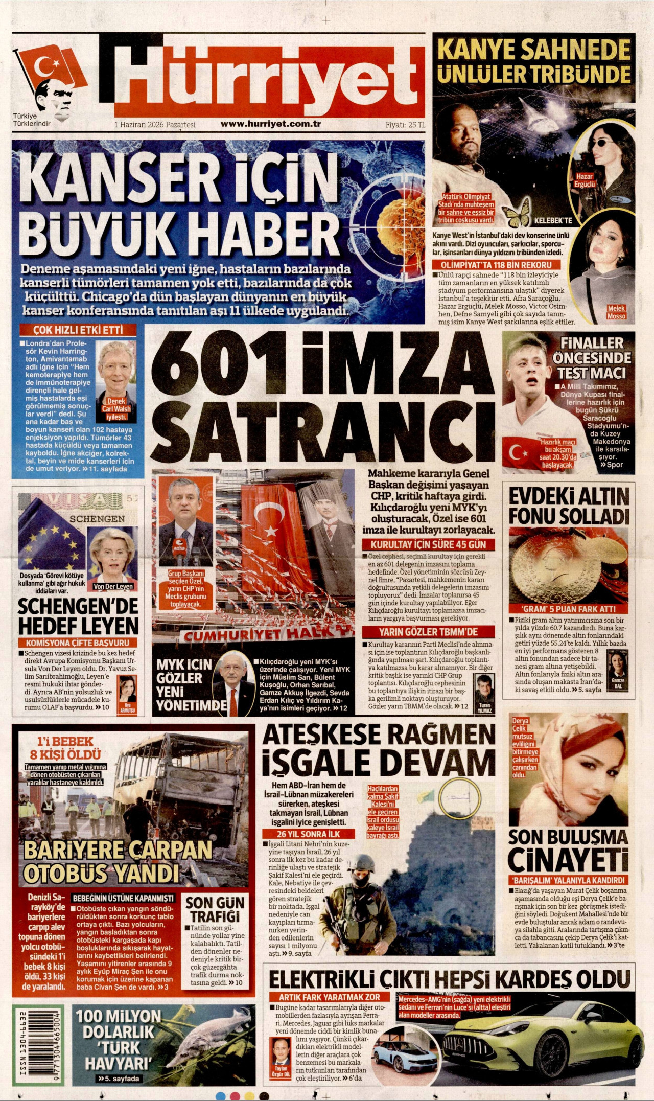 Hürriyet Gazetesi Manşeti
