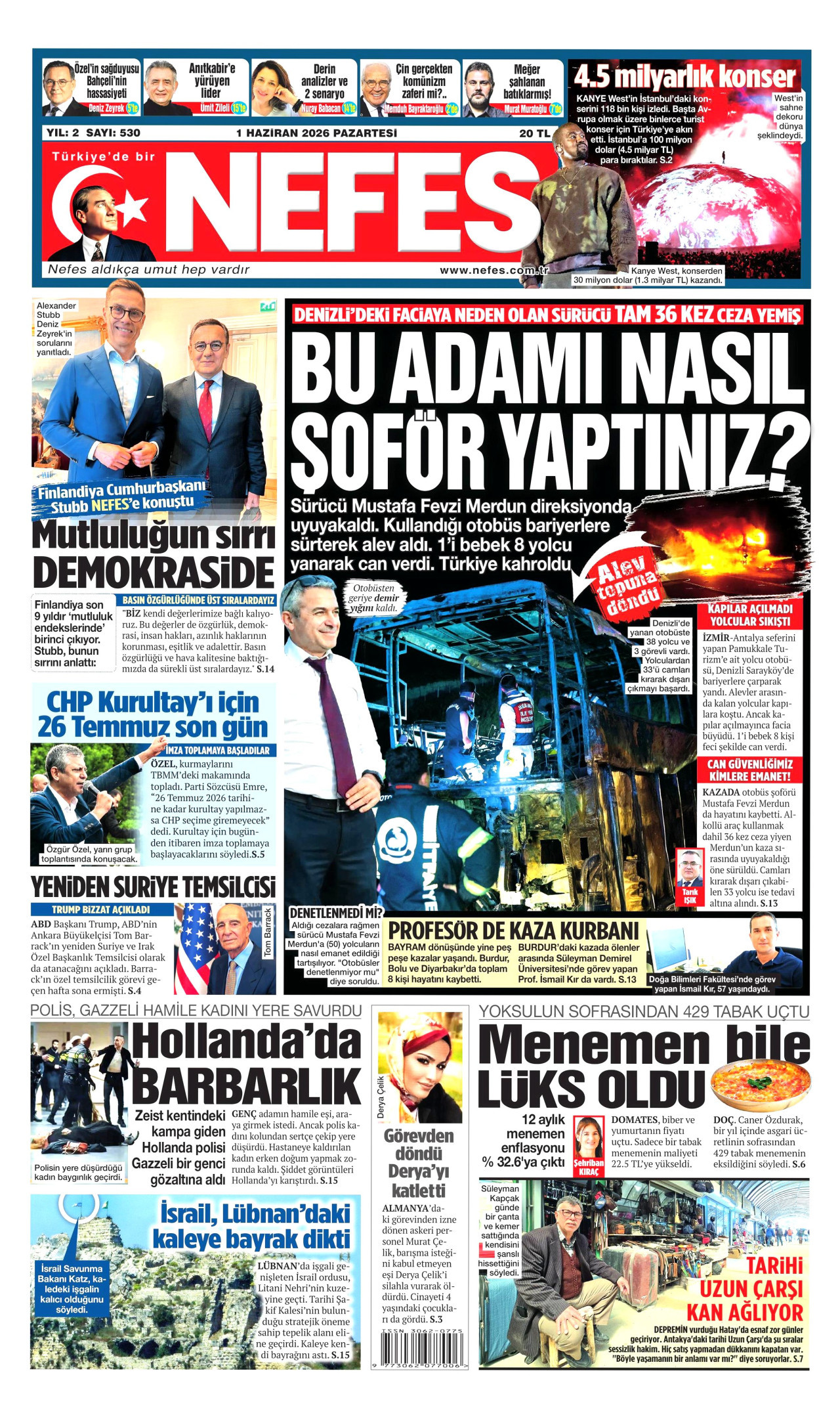 Nefes Gazetesi Manşeti