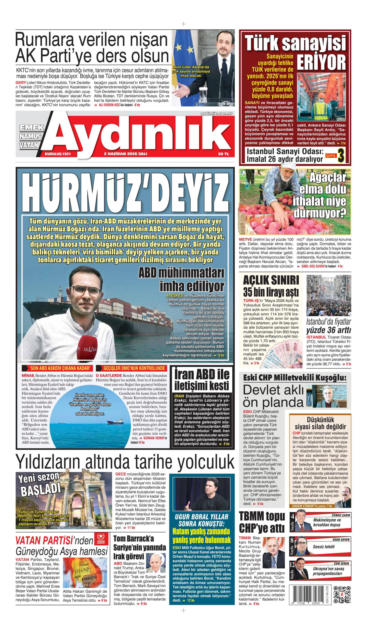 Aydınlık Gazetesi Manşet