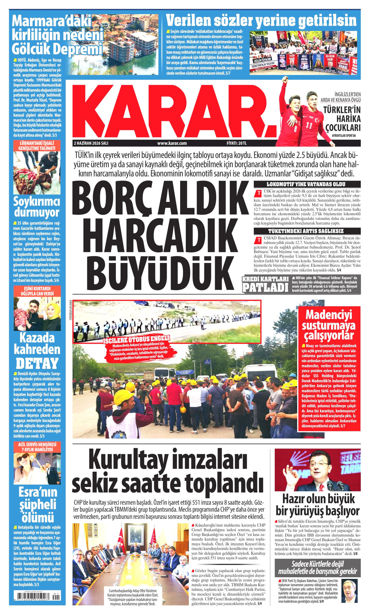 Karar Gazetesi Manşeti