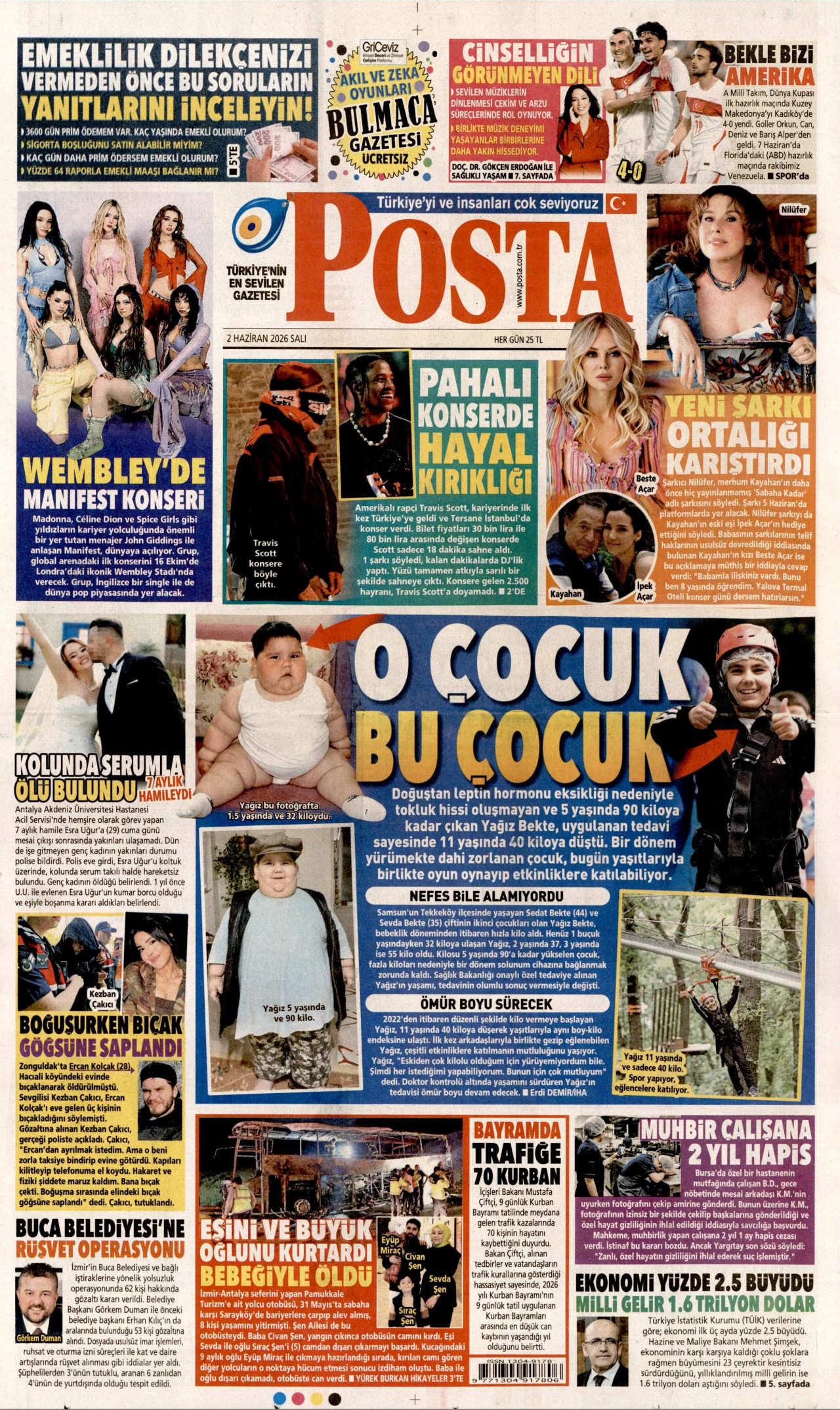 Posta Gazetesi Manşeti