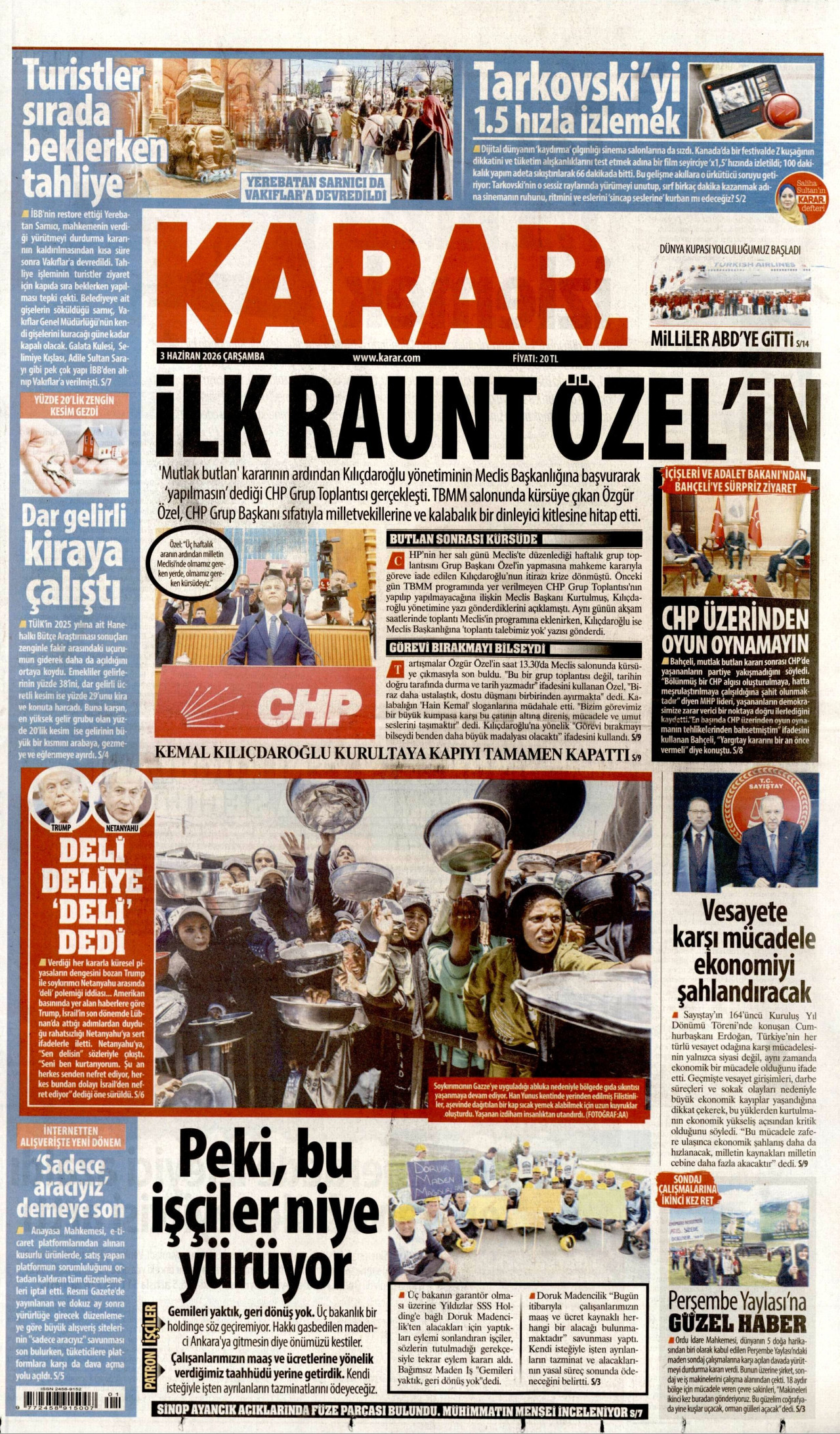 Karar Gazetesi Manşeti