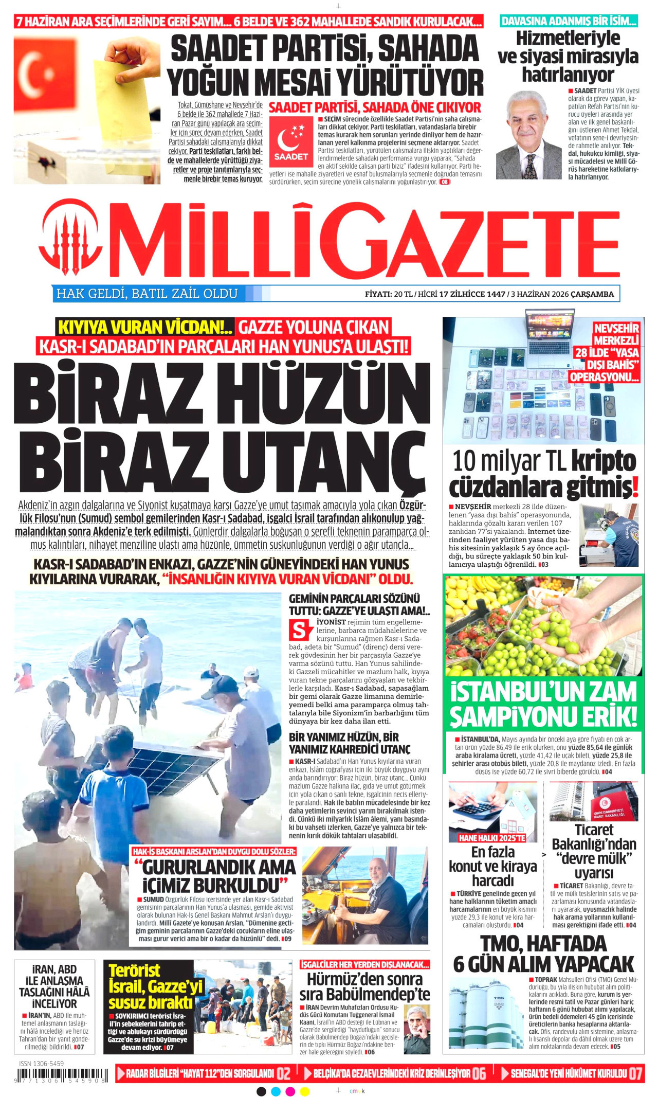 Milli Gazete Gazetesi Manşeti