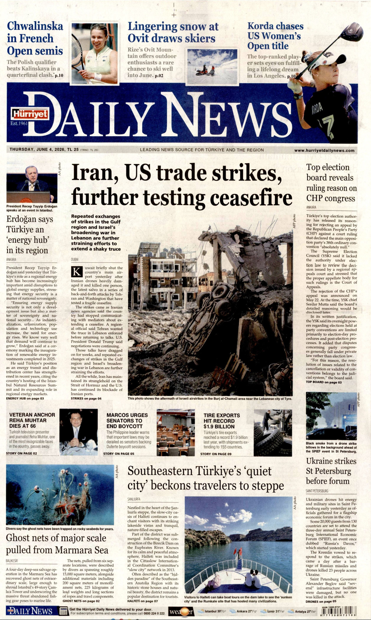 Hürriyet Daily News Manşet