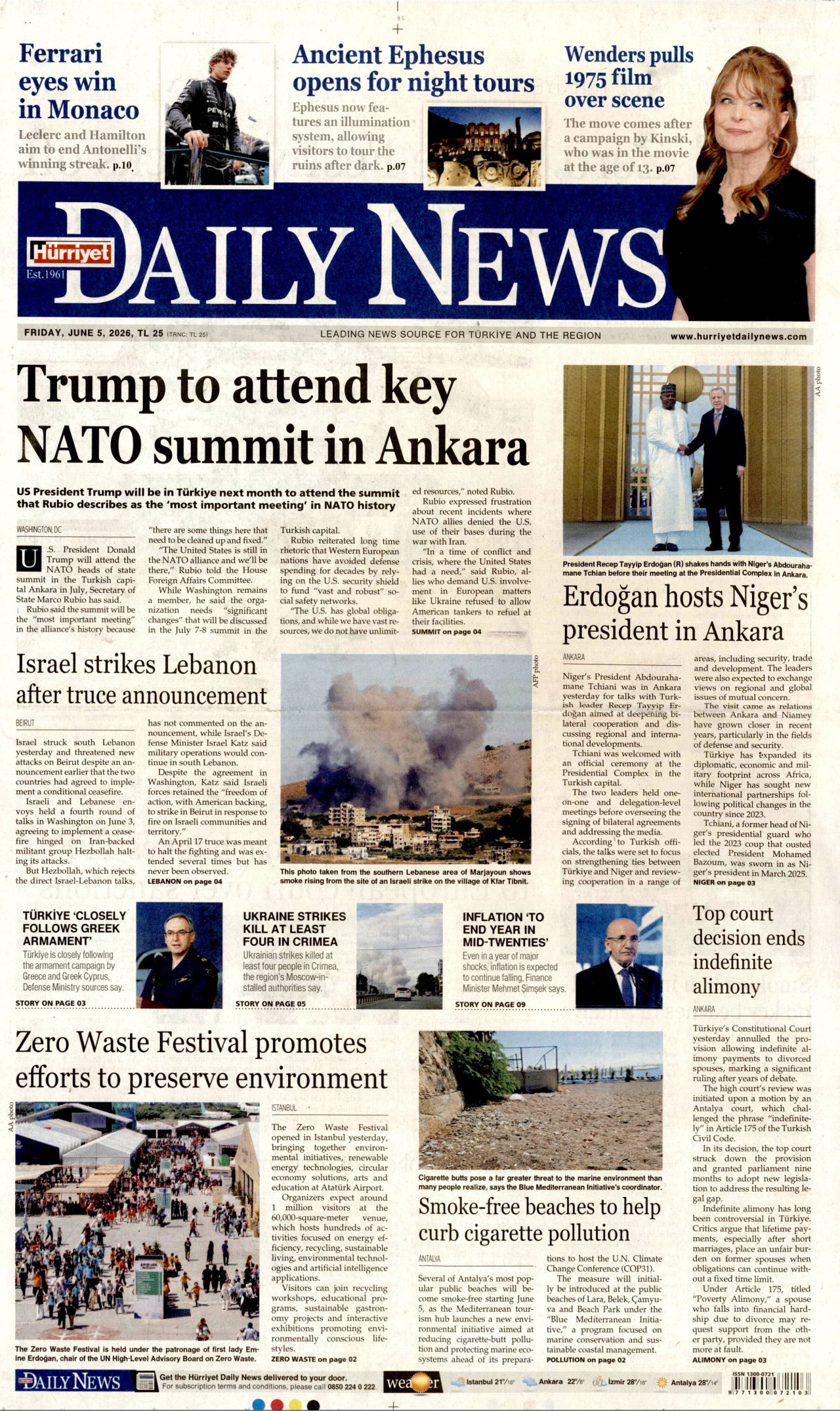 Hürriyet Daily News Manşet