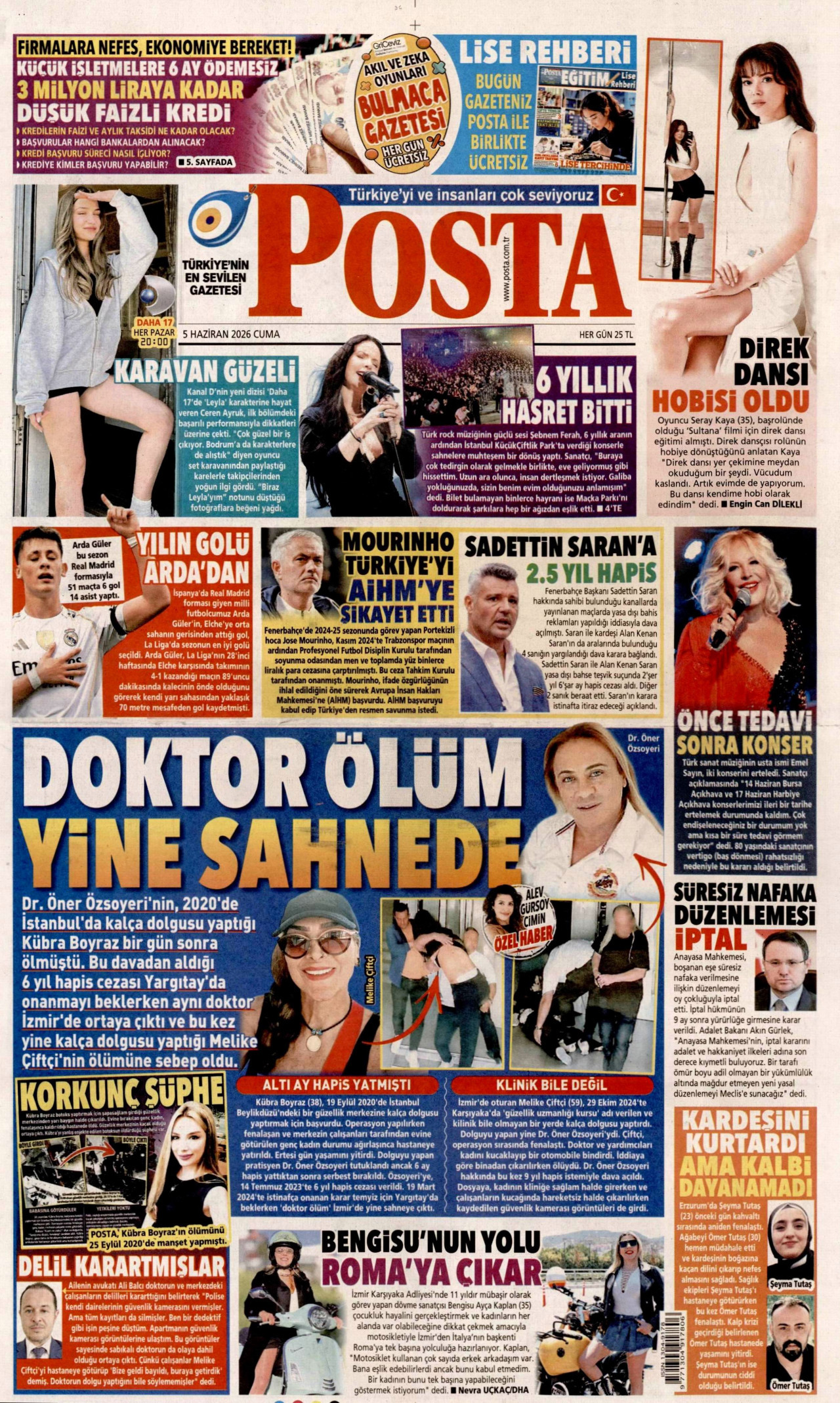 Posta Gazetesi Manşeti