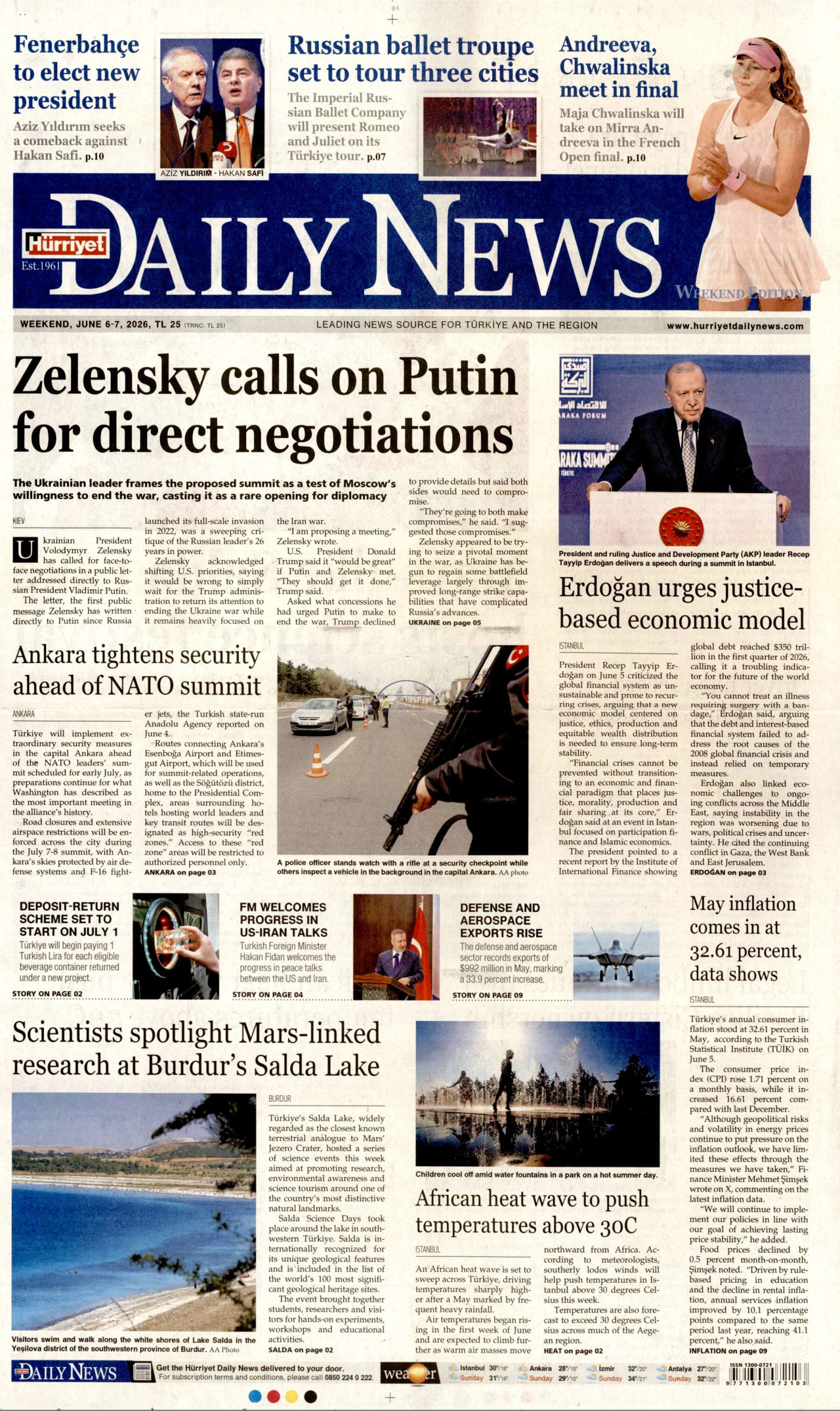 Hürriyet Daily News Manşet
