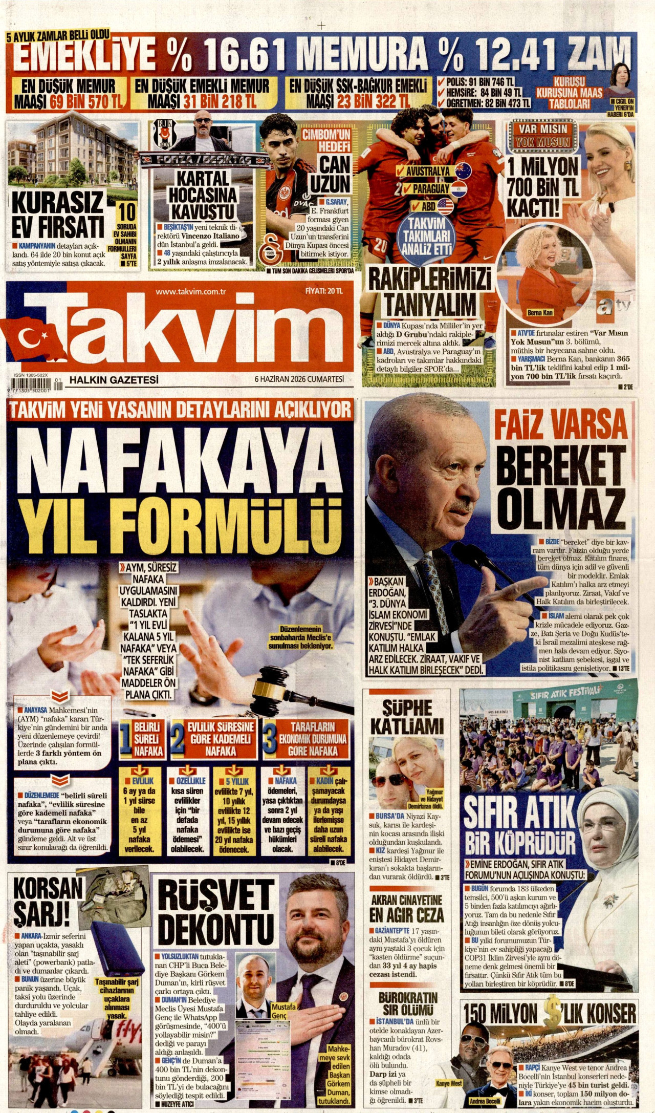 Takvim Manşet
