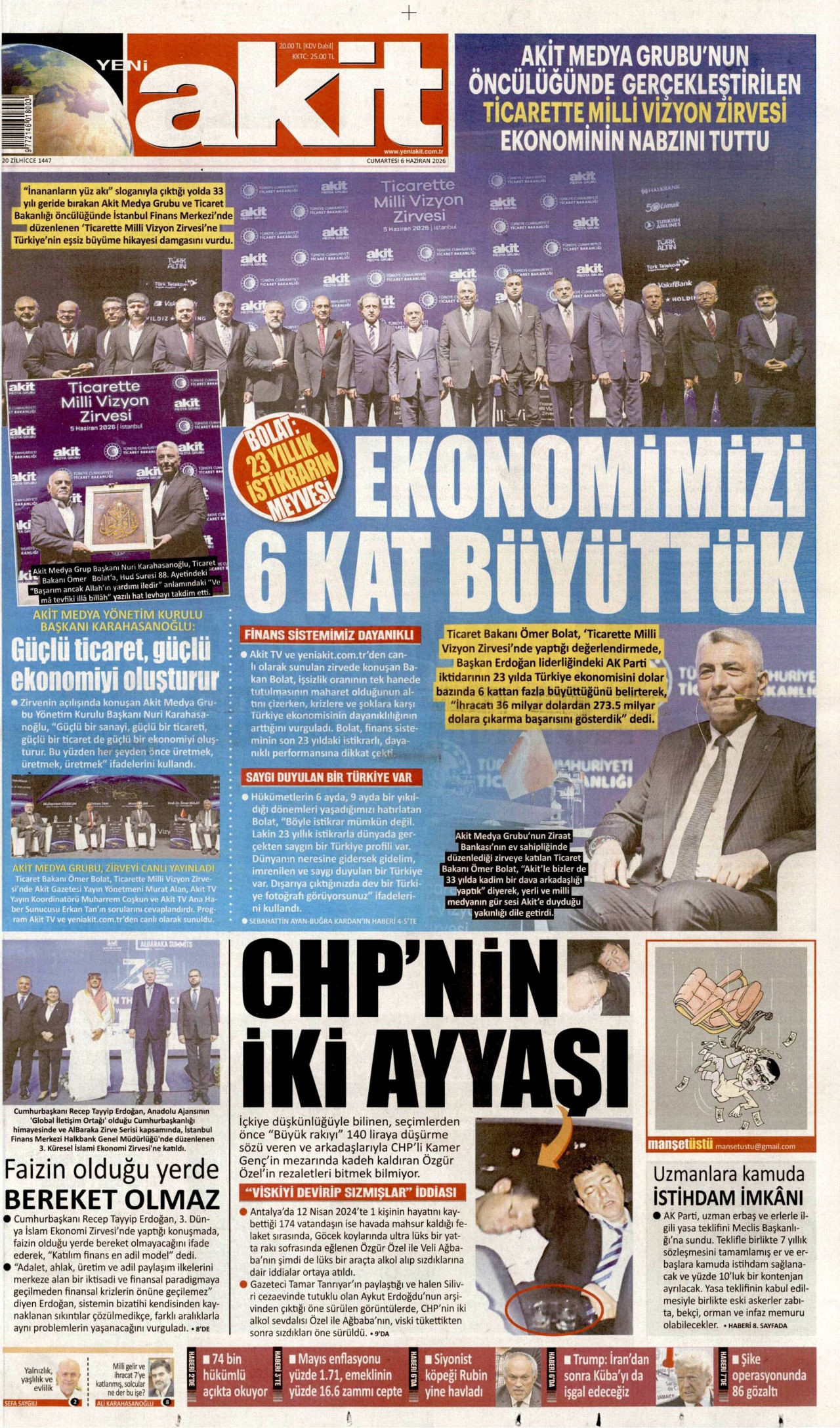 Yeni Akit Gazetesi Manşeti